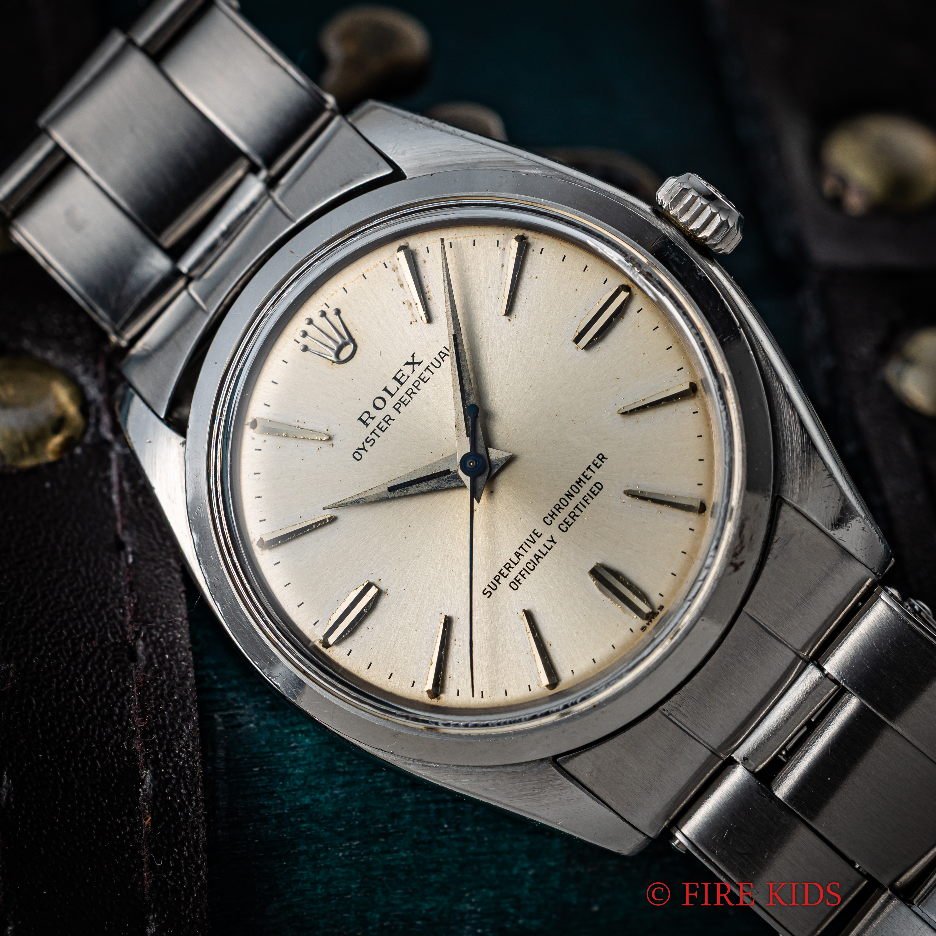 ロレックス オイスターパーペチュアル ドーフィンハンド 自動巻き 1961年製 Ref.1002 純正リベットブレス