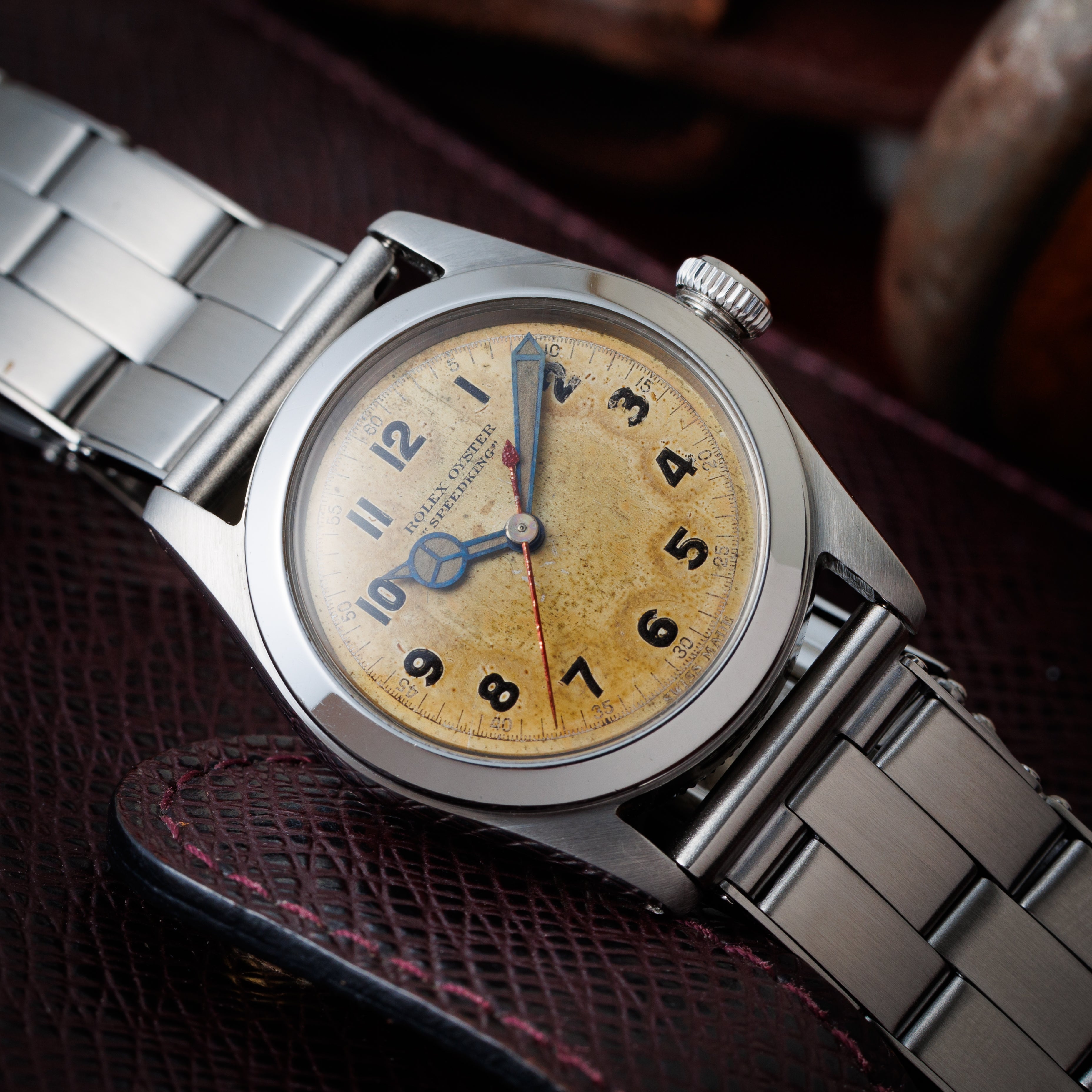 ロレックス オイスター スピードキング 手巻き 1945年製 アラビアダイアル Ref.4220