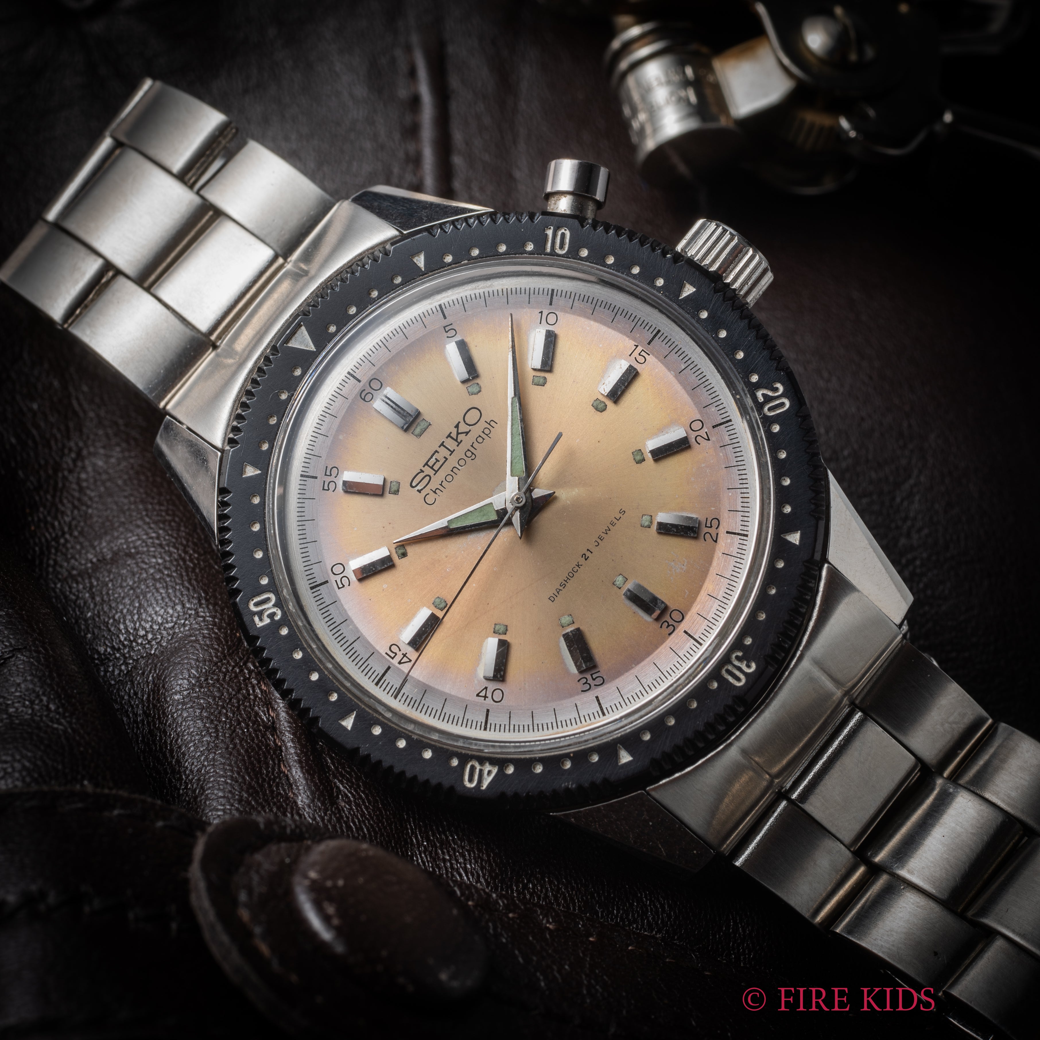 セイコー ワンプッシュクロノプラベゼル 1968年製 Ref.5719-8992 Cal.5719A ブレス付