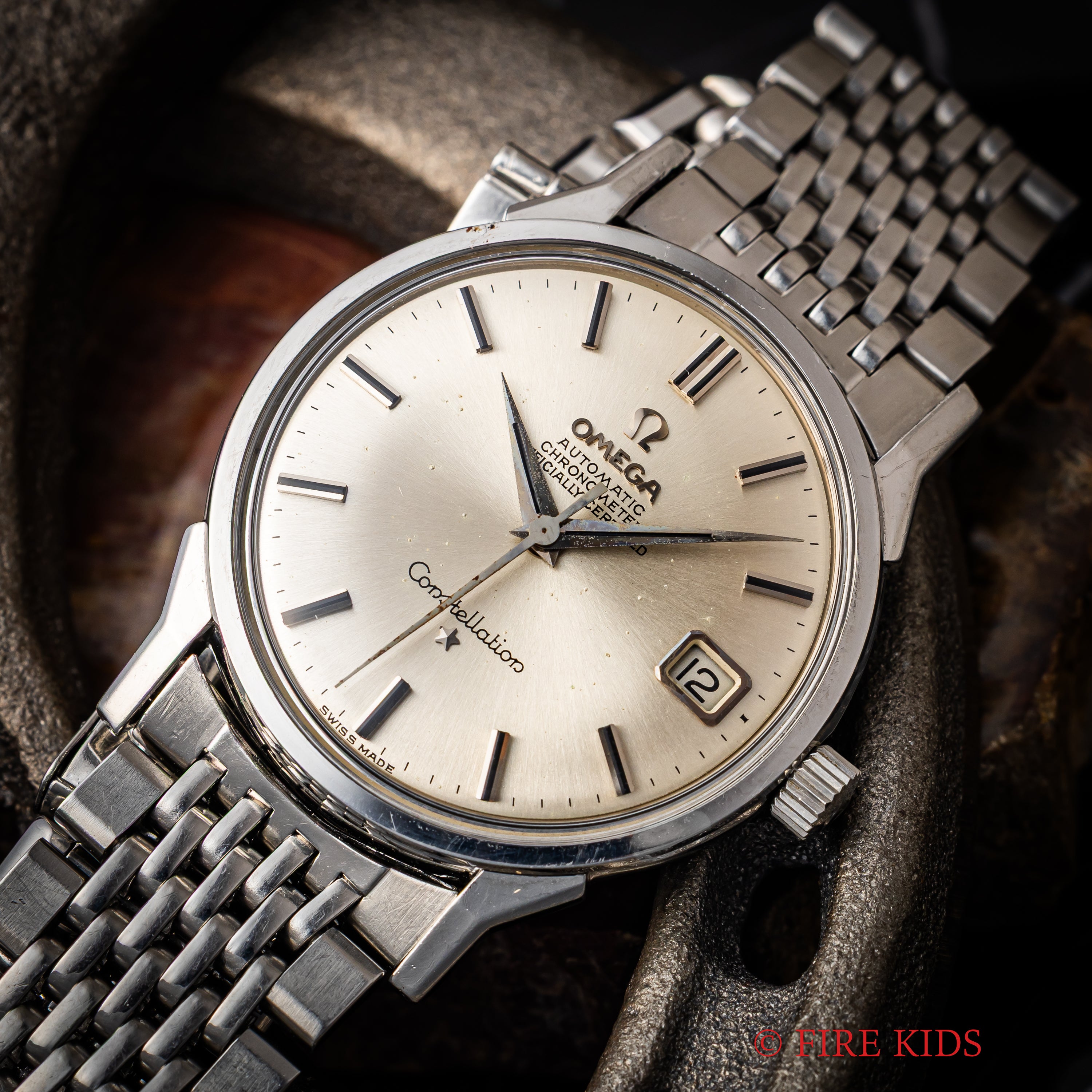 オメガ コンステレーション 1962年製 Ref.168.005 シルバーダイヤル 純正ブレス付き