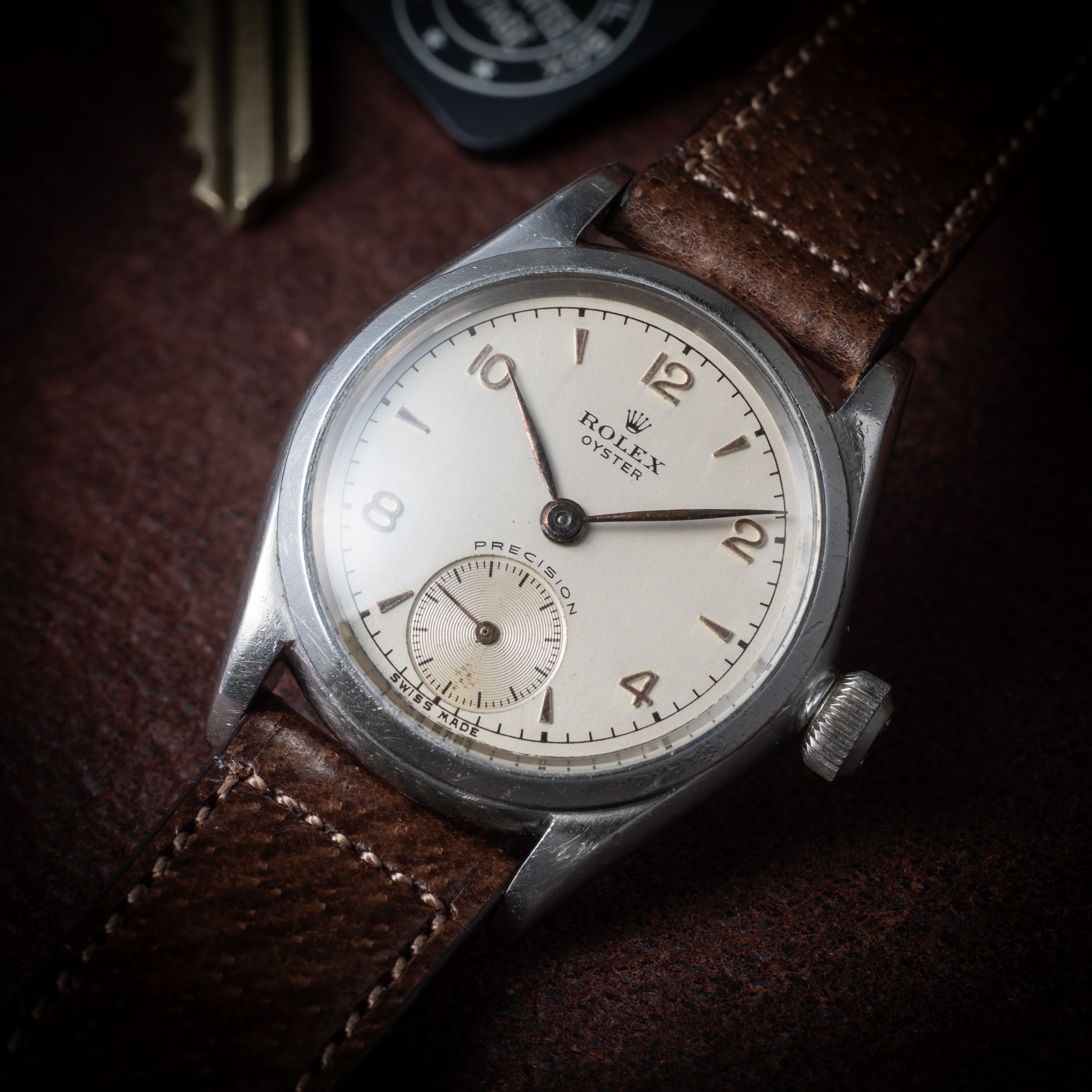 ロレックス オイスター 1942年製 Ref.3121 飛びアラビア スモールセコンド 手巻き