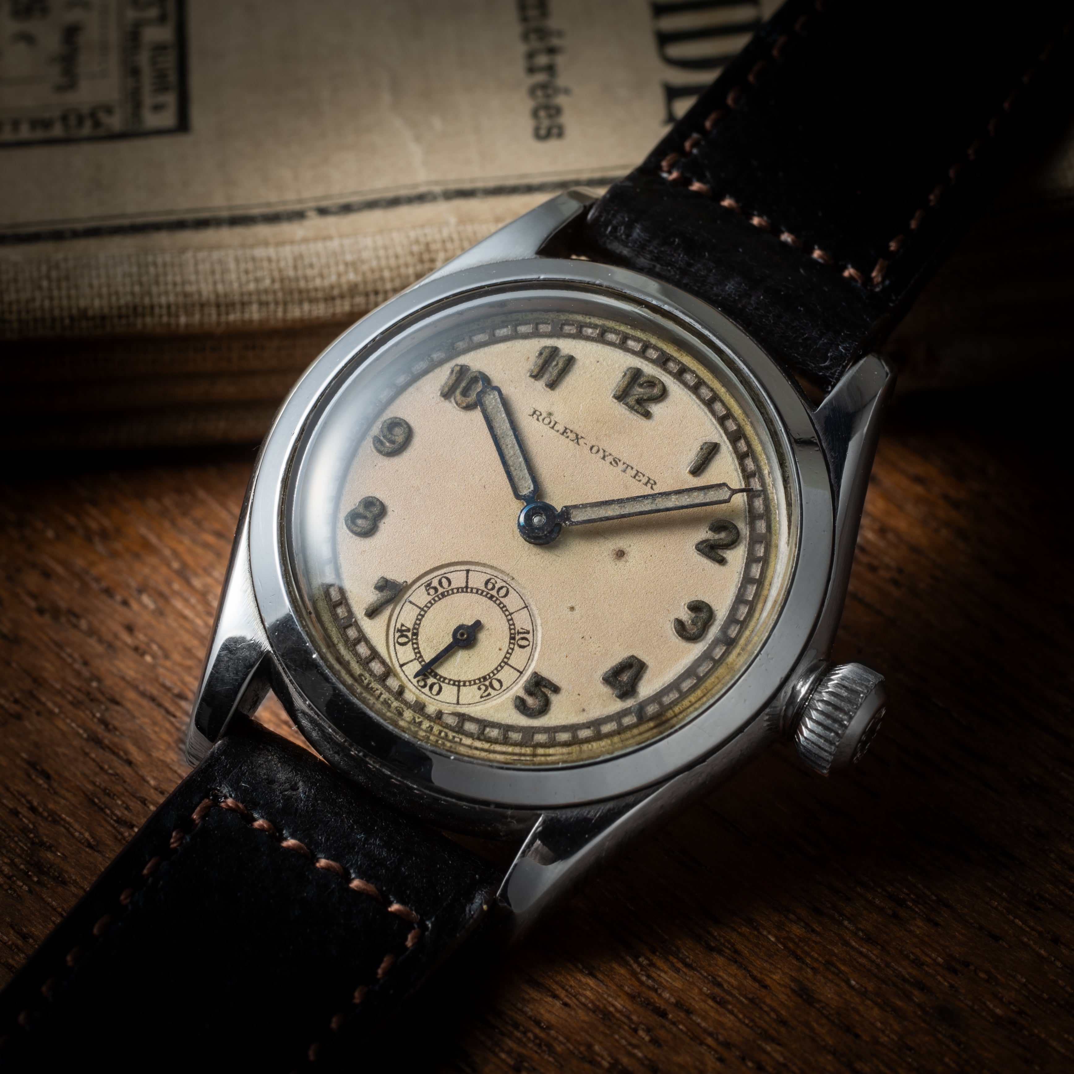 ロレックス オイスター アラビアダイアル スモセコ 手巻き 1942年製 Ref.3121