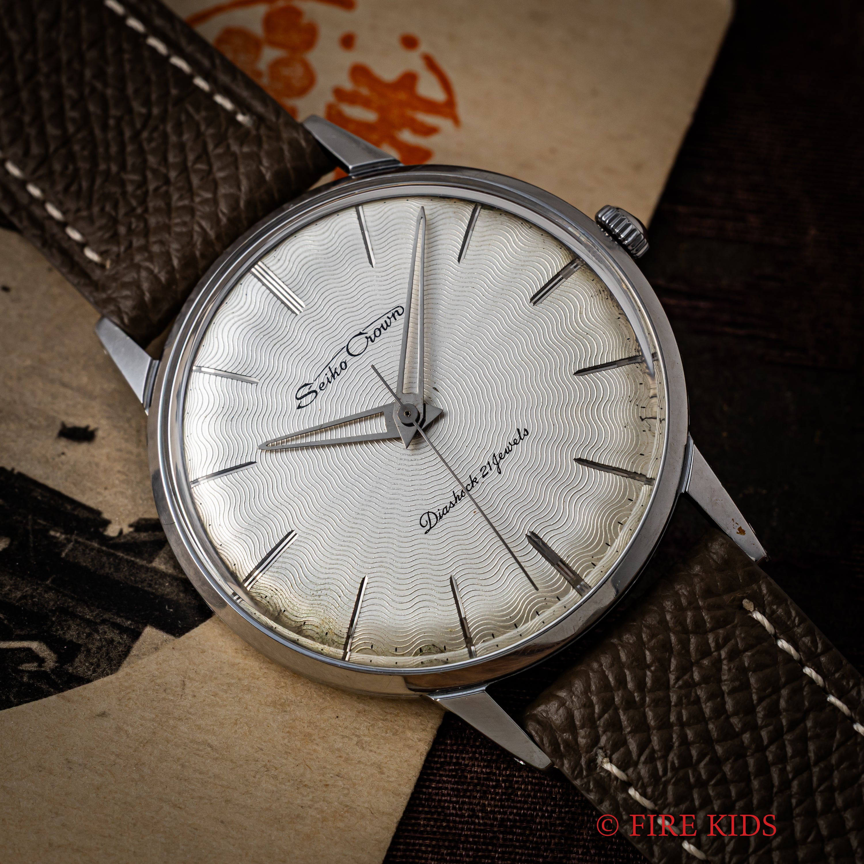 セイコー クラウン スケルトン針 サンビームダイヤル 1961年製 21石 Ref.15002 手巻き SSケース