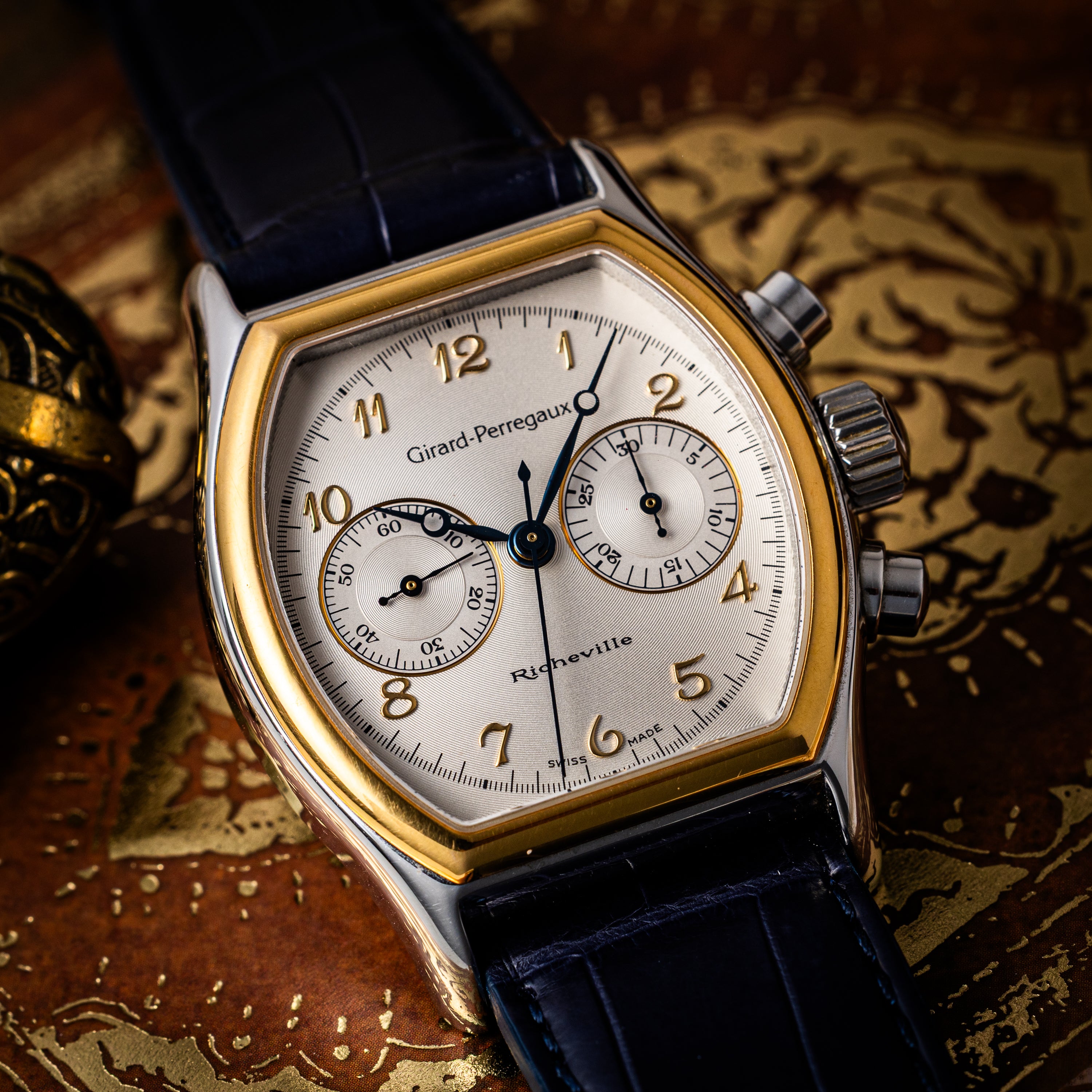 ジラールペルゴ リシュビル 1990年代製 手巻き コンビ Ref.2710 Cal.1872 箱ギャラ付