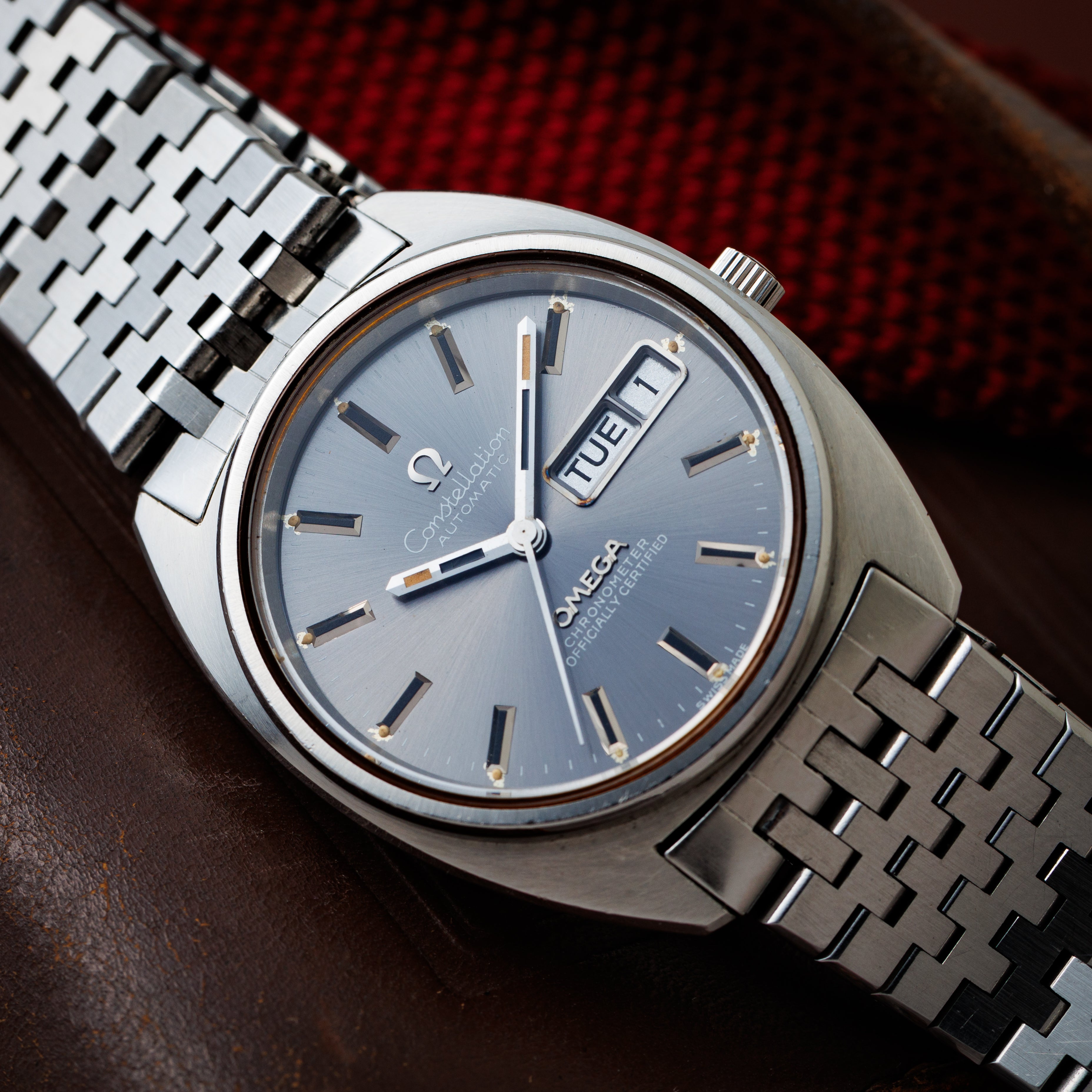 オメガ コンステレーション 1973年製 ジェンタデザイン 後期型 Ref.ST168.0064 グレーダイヤル 純正ブレス