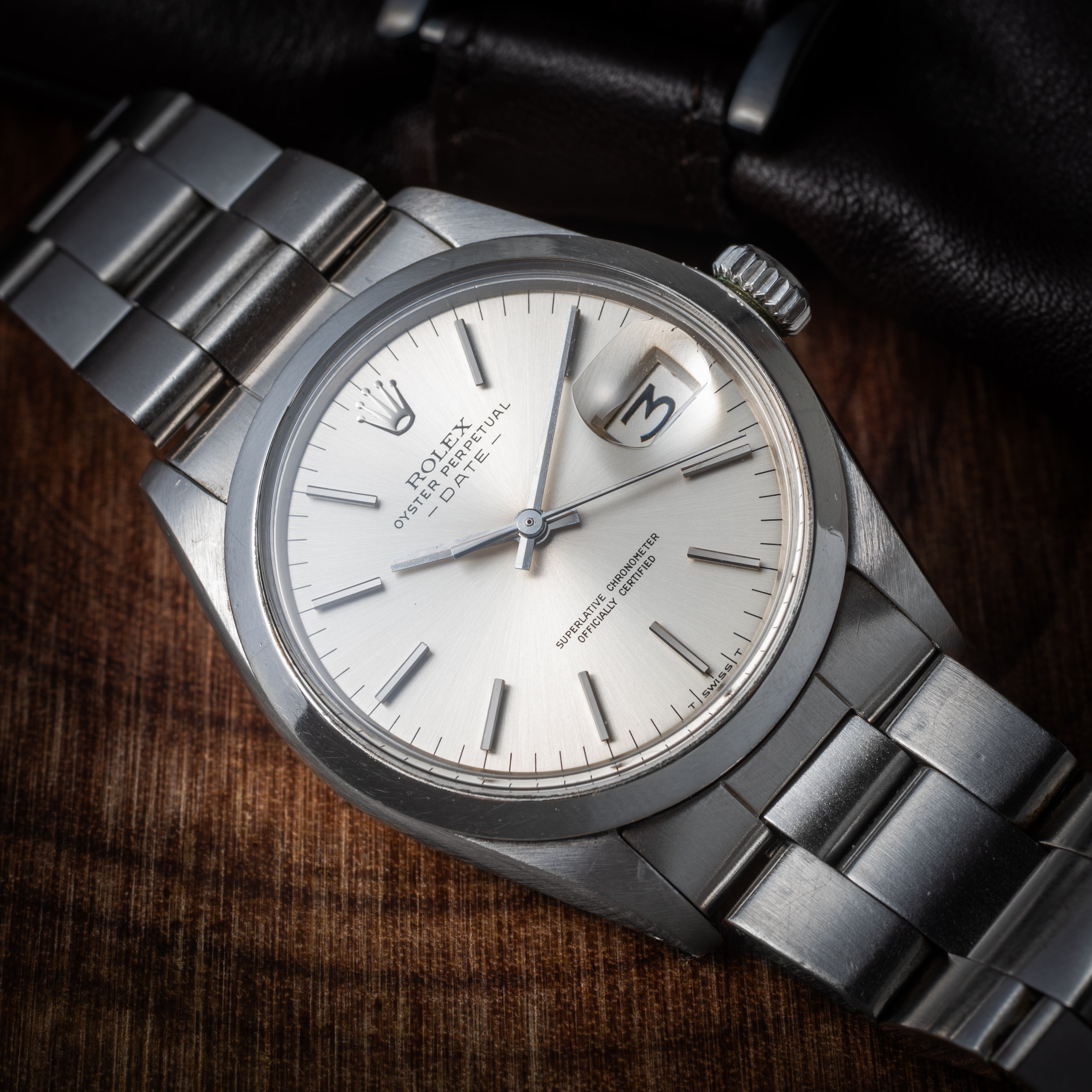 ロレックス 1971年製 オイスターパーペチュアルデイト Ref.1500 シルバーダイヤル