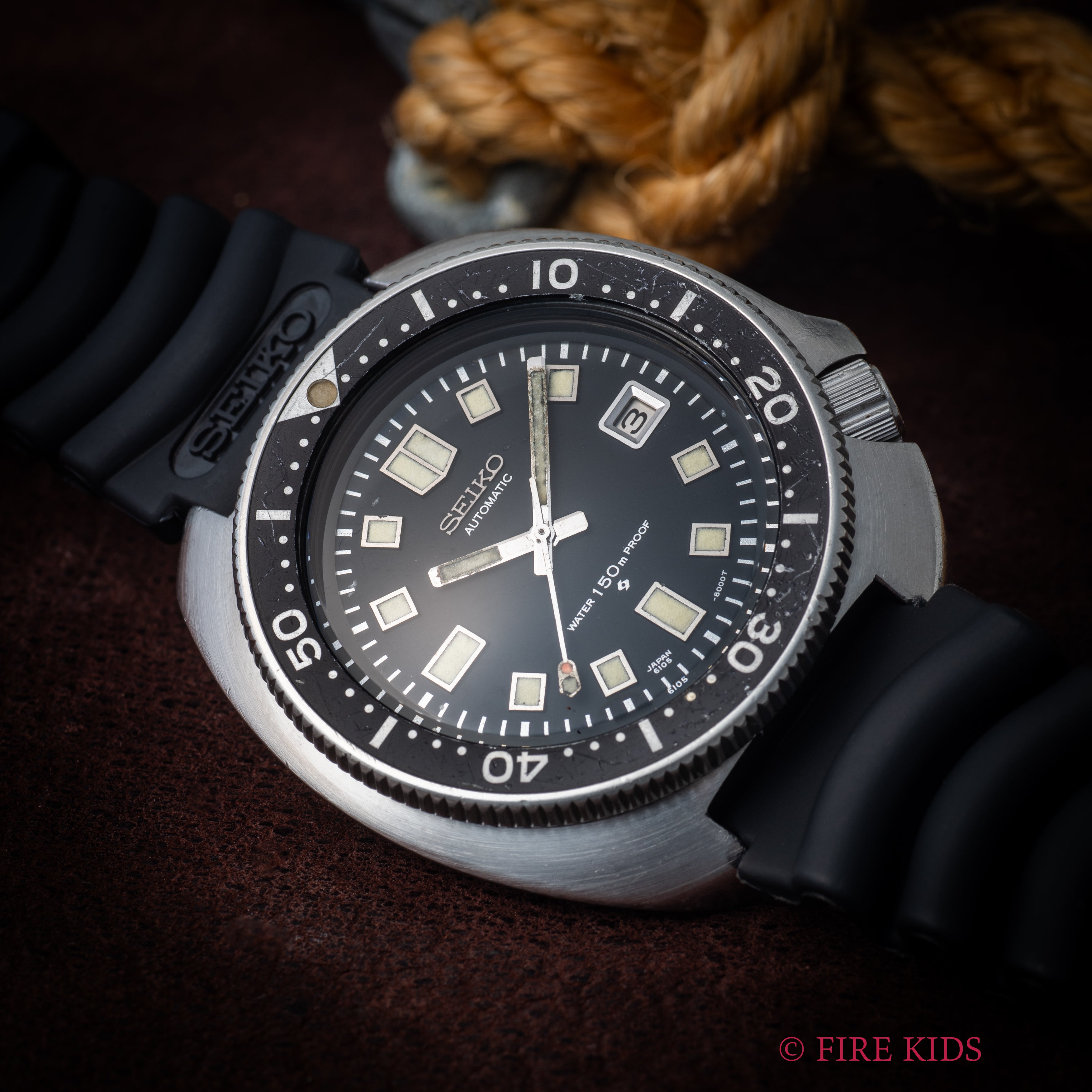 セイコー 150mダイバー 2nd後期最初期型 ウエムラダイバー 1970年製（昭和45年製） 自動巻き Ref.6105-8110