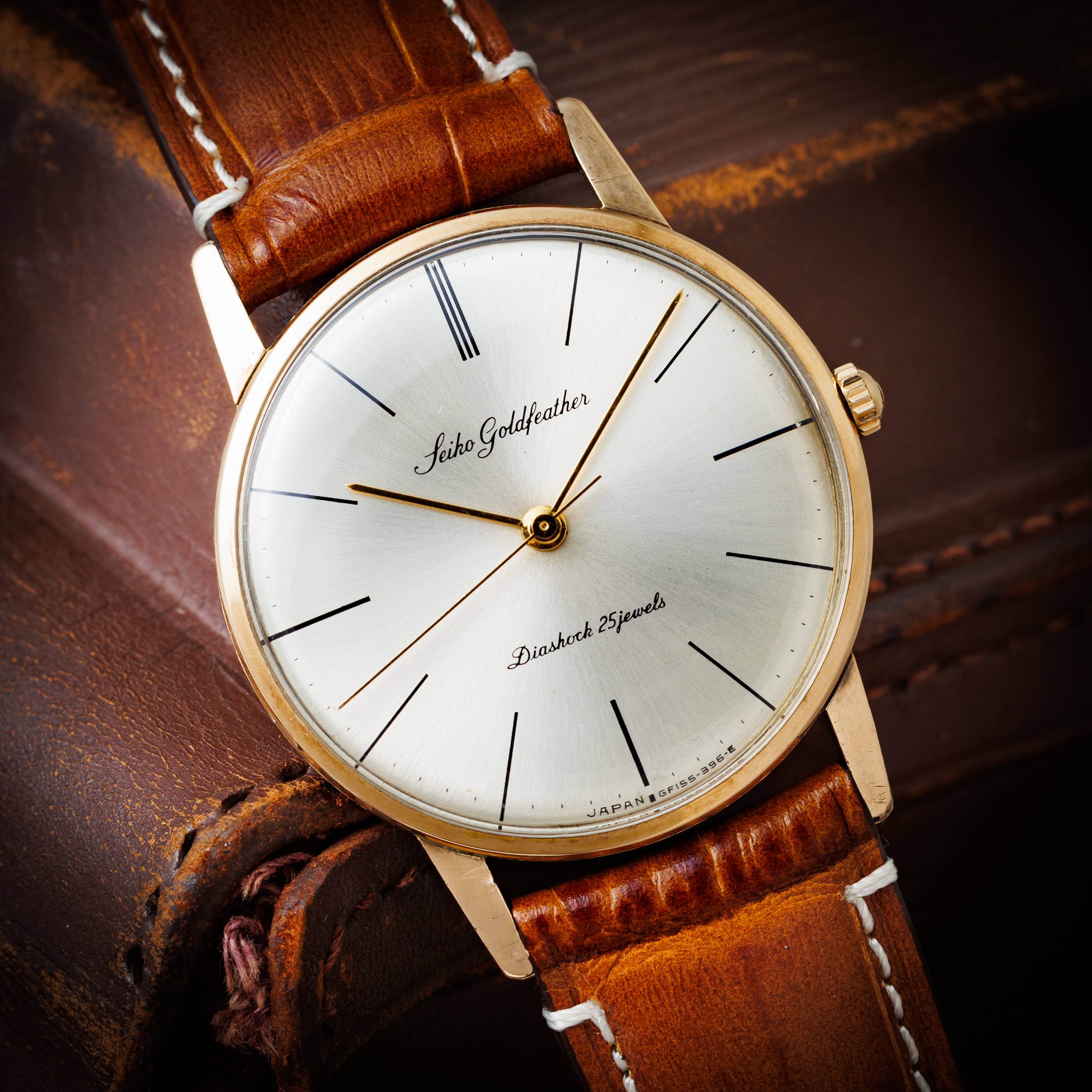 セイコー ゴールドフェザー 手巻き 1965年製 Ref.15008 14金金張りケース　