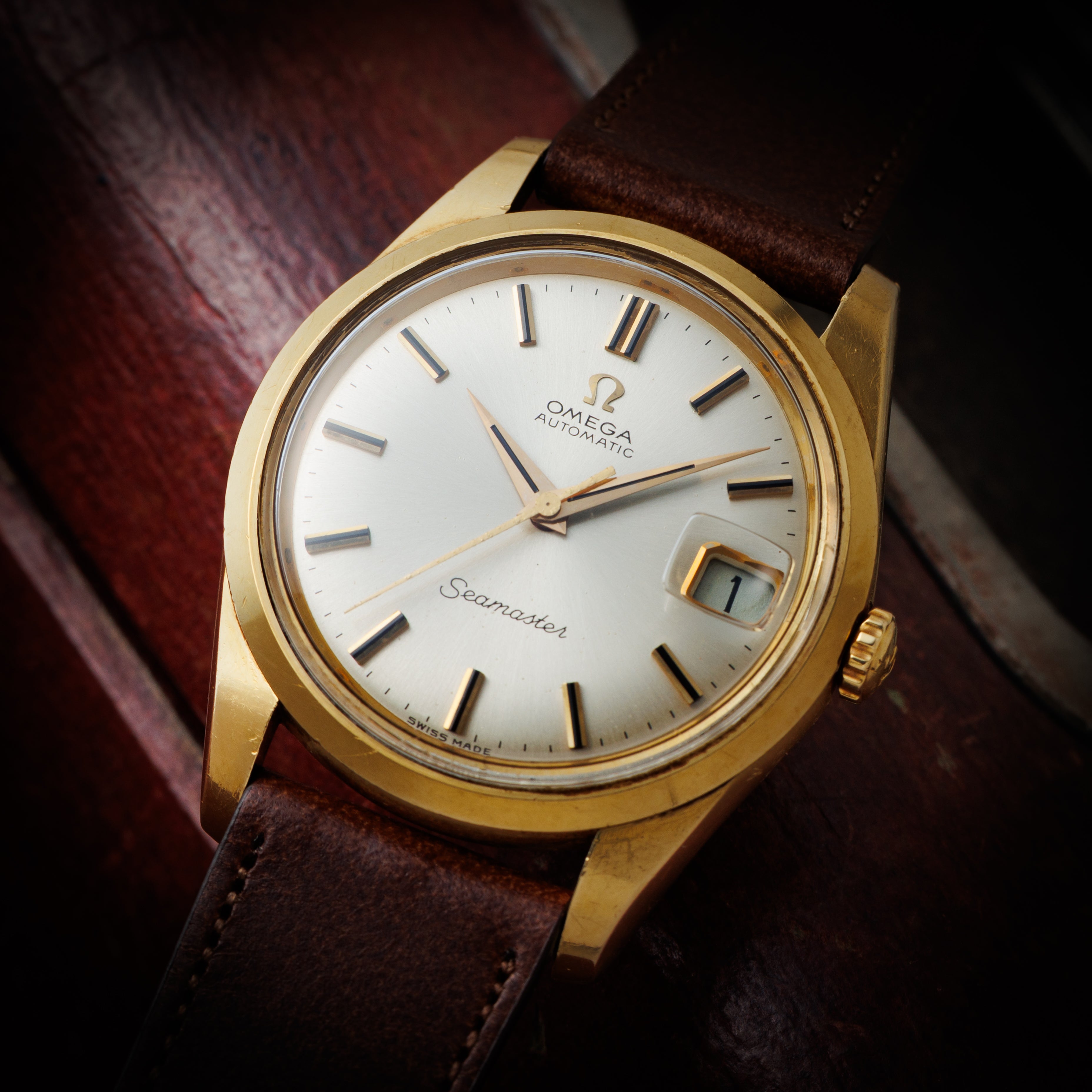 オメガ 18金無垢シーマスター 1966年製 Ref.166.010 自動巻 Cal.565 18KYG