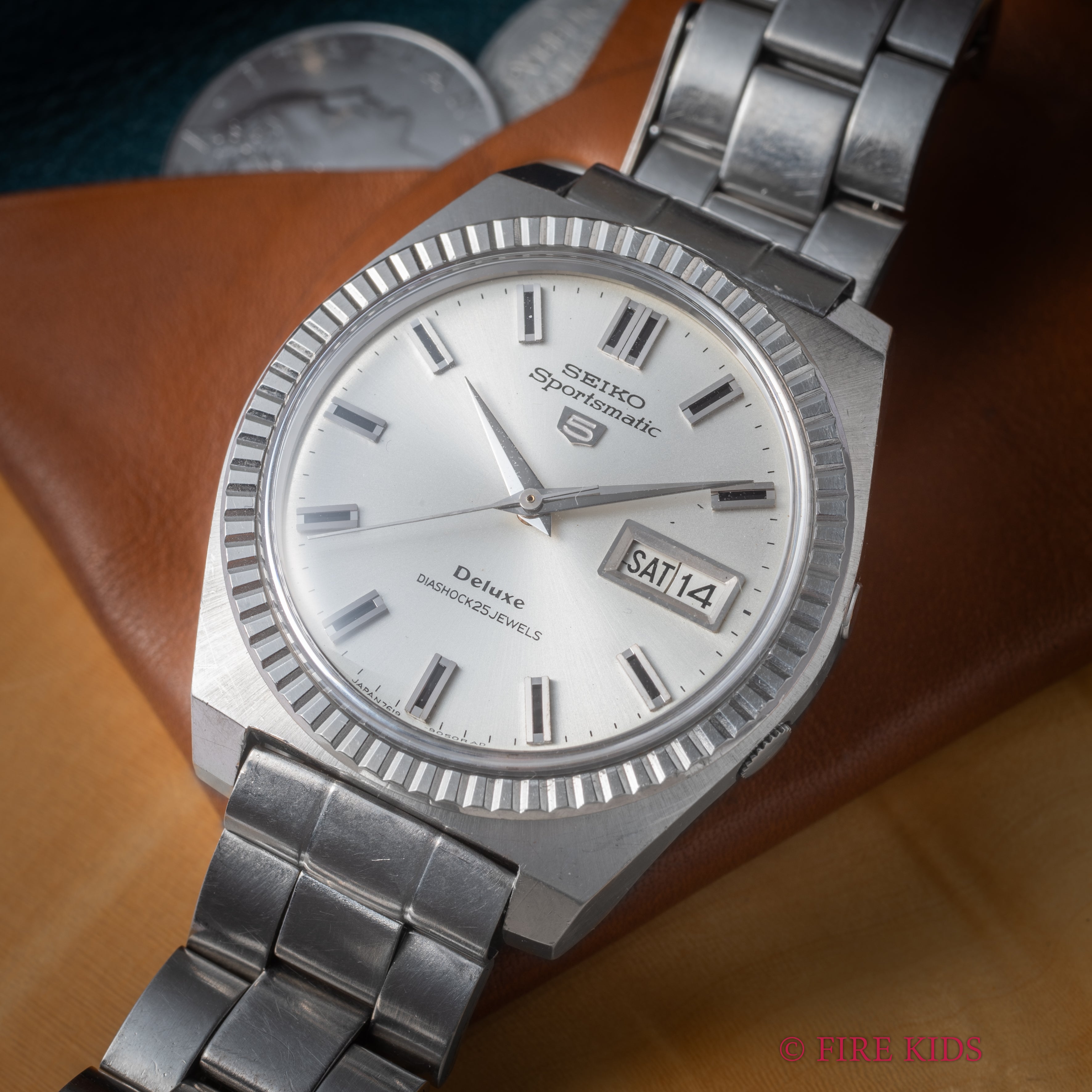 セイコー 5スポーツマチックデラックス 1966年製 自動巻 純正ステンレスブレス