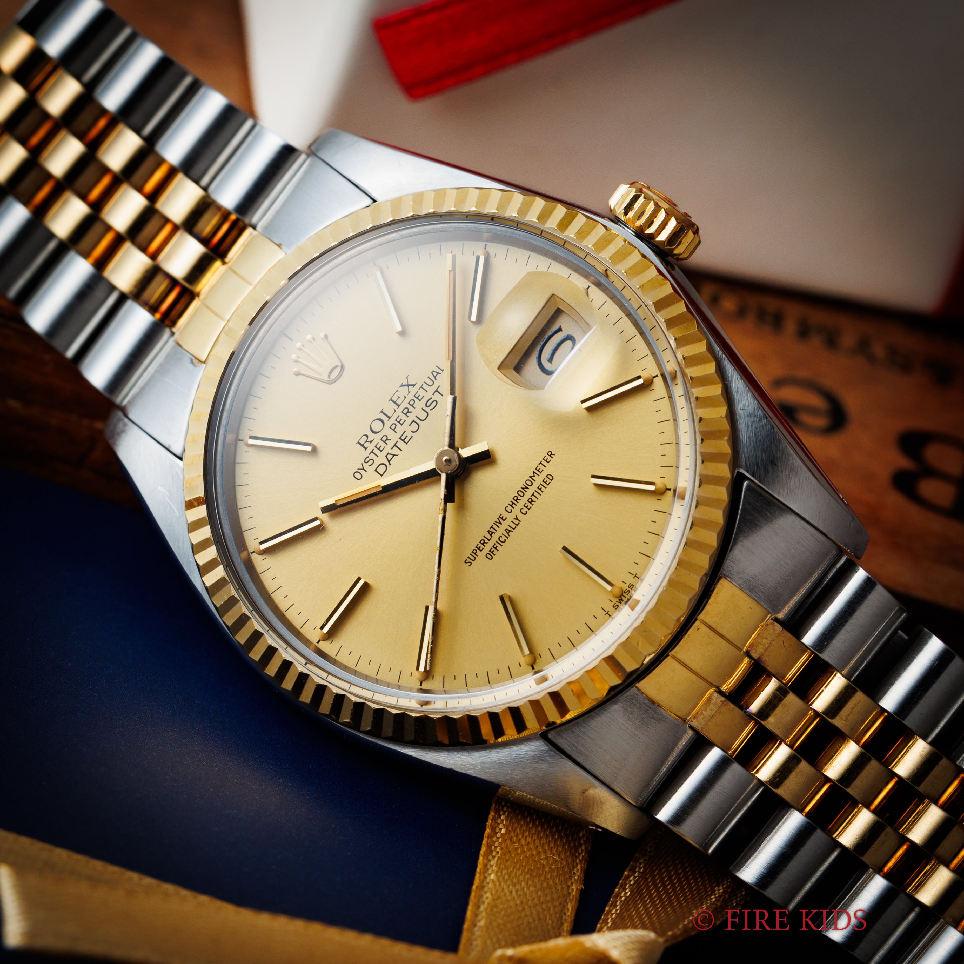 ロレックス 1983年製 デイトジャスト36 コンビ Ref.16013 自動巻 トリチウム夜光