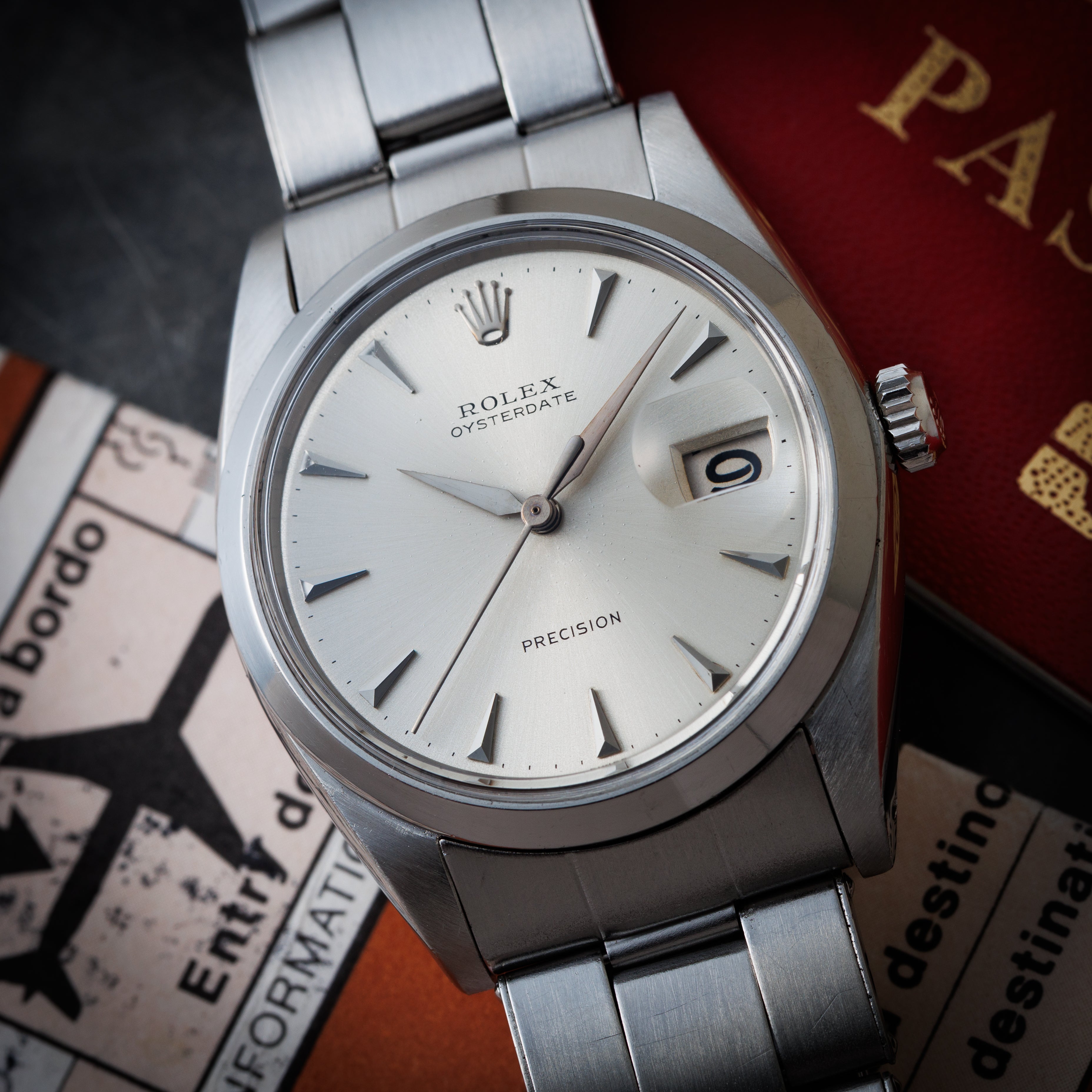 ロレックス オイスターデイト 1964年製 Ref.6694 アルファハンド 手巻き 純正リベットブレス