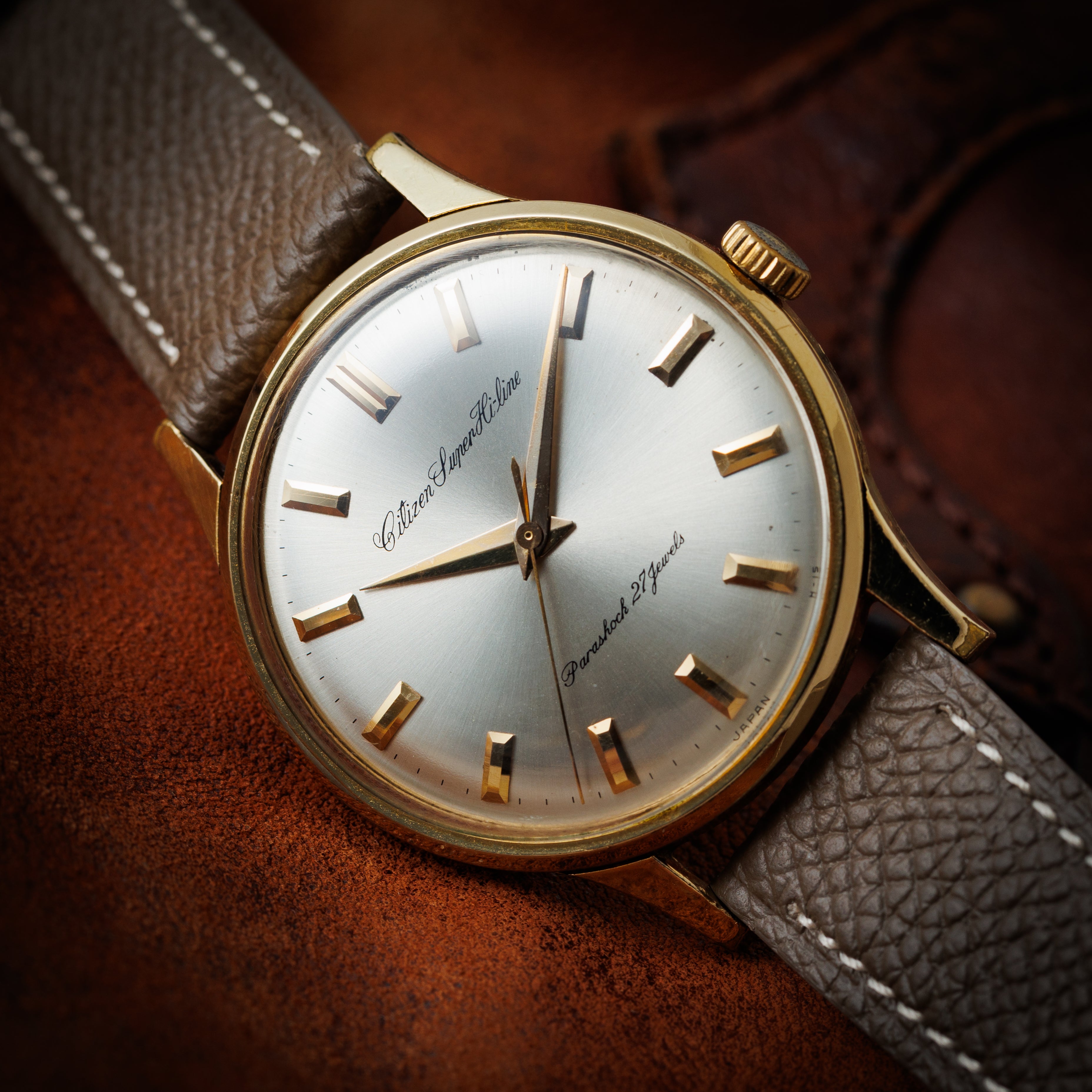 シチズン スーパーハイライン 1963年製 14KGF 特別調整品 手巻き 赤金ムーブメント