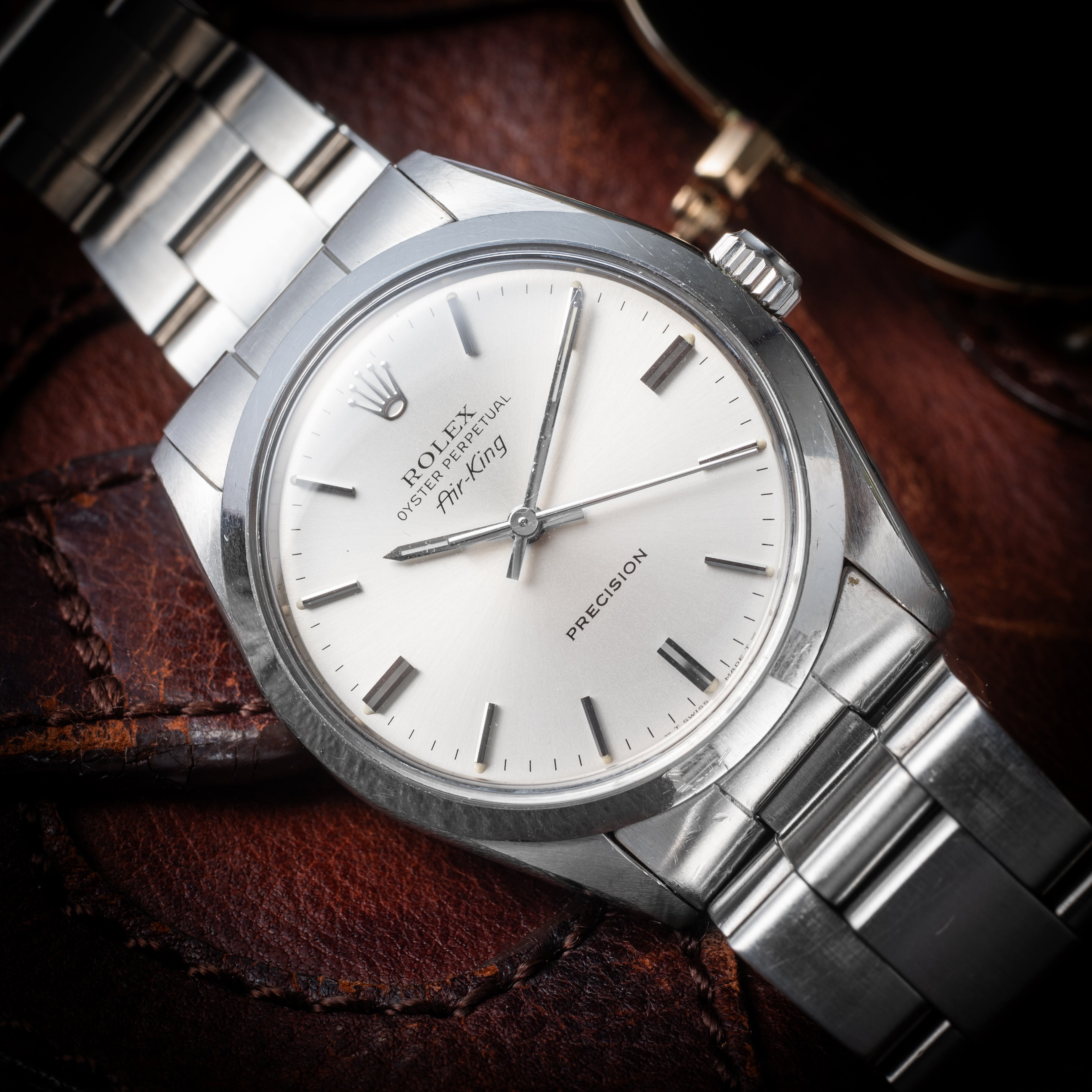 ロレックス エアキング 自動巻き 1987~1988年製 R番 Ref.5500 シルバーダイヤル ブレス付き