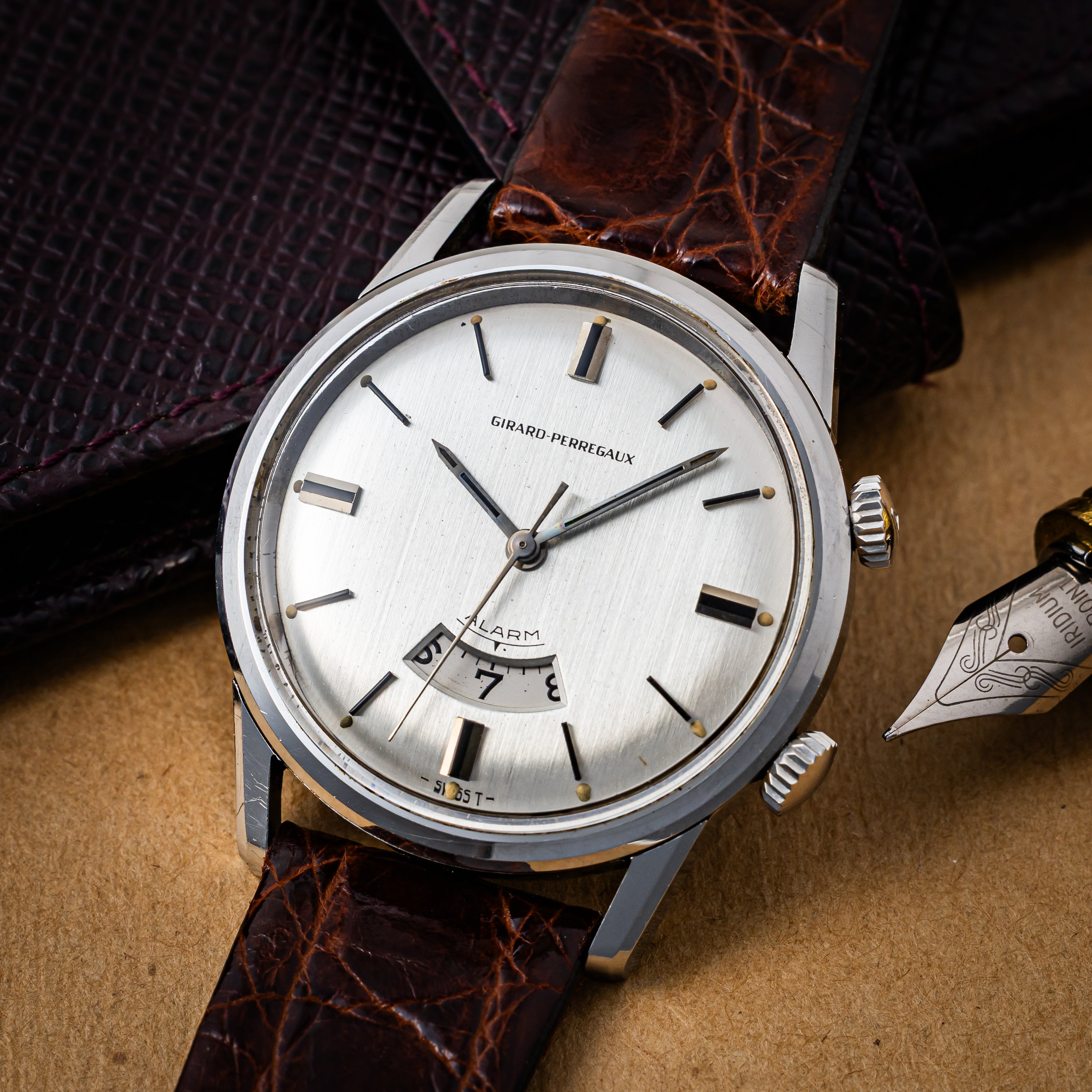 ジラールペルゴ ディスクアラーム 手巻き 1960年代製 スクリューバック