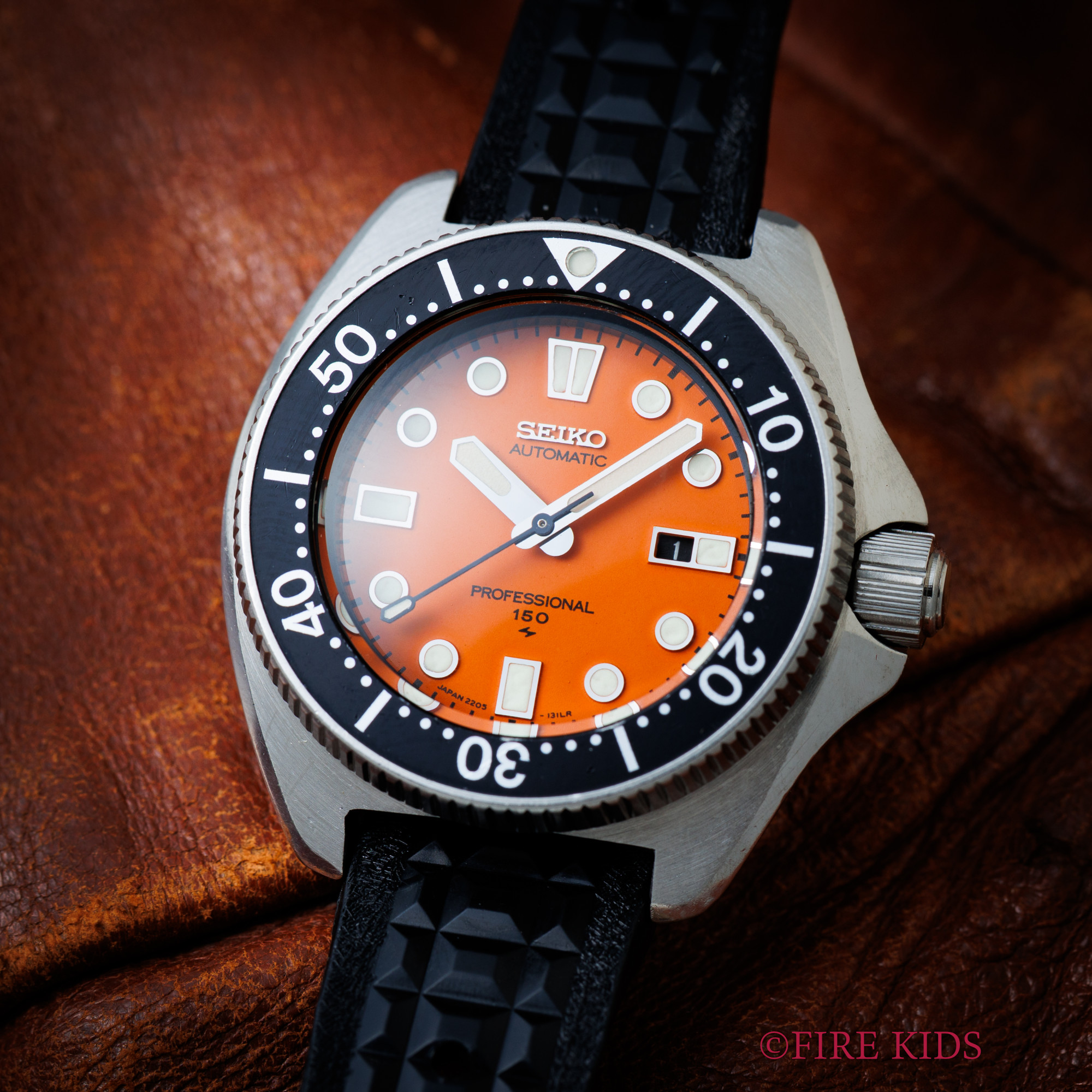 セイコー プロフェッショナル ダイバー 150m 1979年製 ボーイズサイズ Ref.2205-0760 オレンジ文字盤