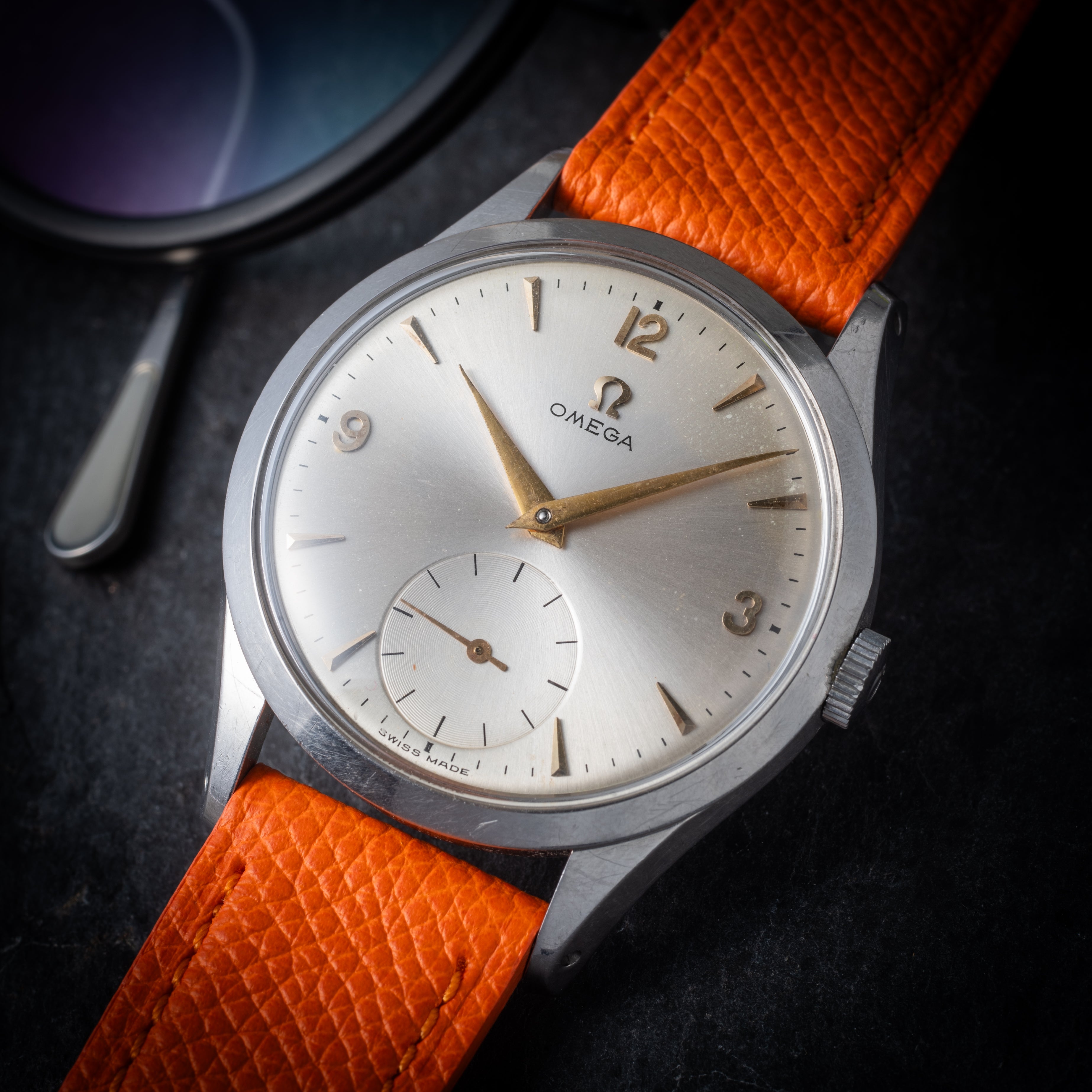 オメガ 30mmキャリバー 1954年製 手巻き Cal. 266 飛びアラビア スモールセコンド