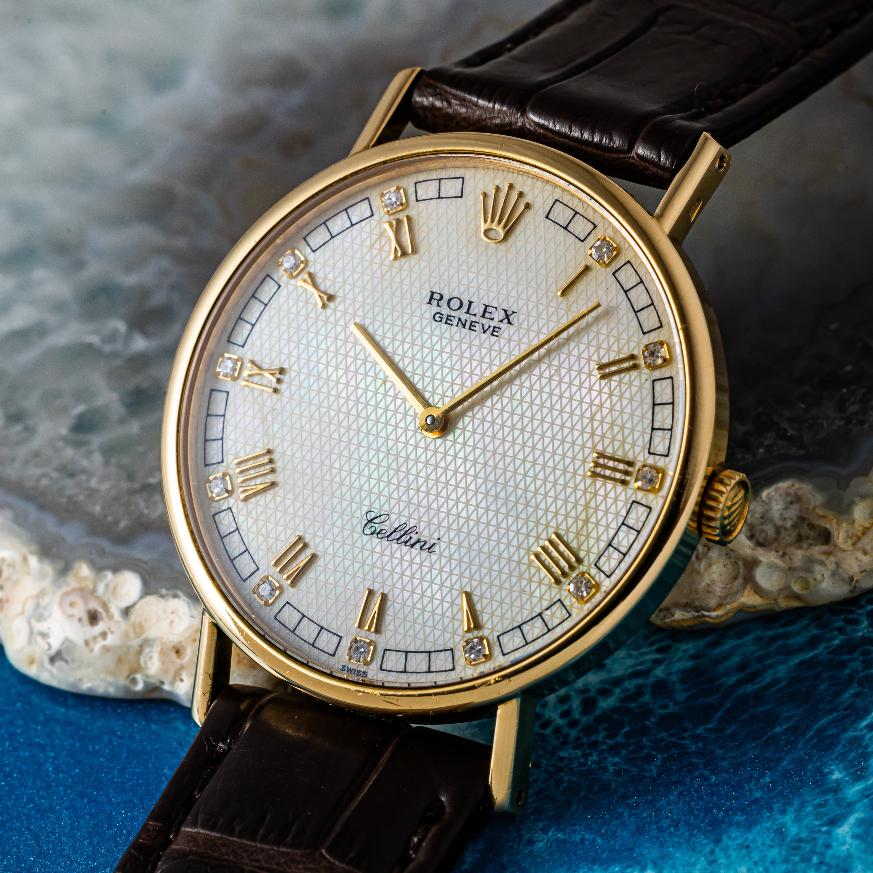ロレックス チェリーニ シェル 11Pダイヤ 18金無垢 1987~1988年製 Ref.5112