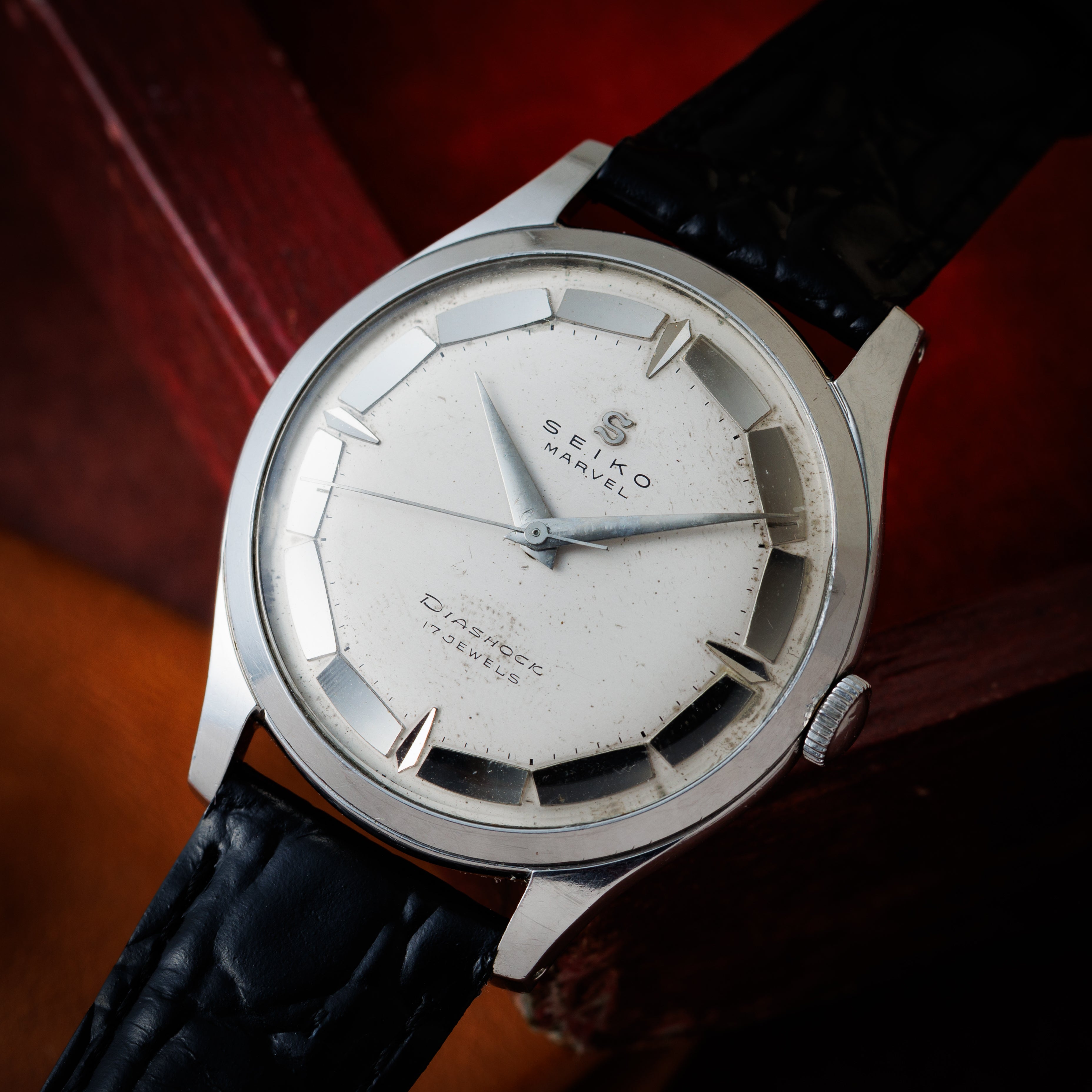 セイコー マーベル 17石 手巻き 1958年製 変わり文字盤