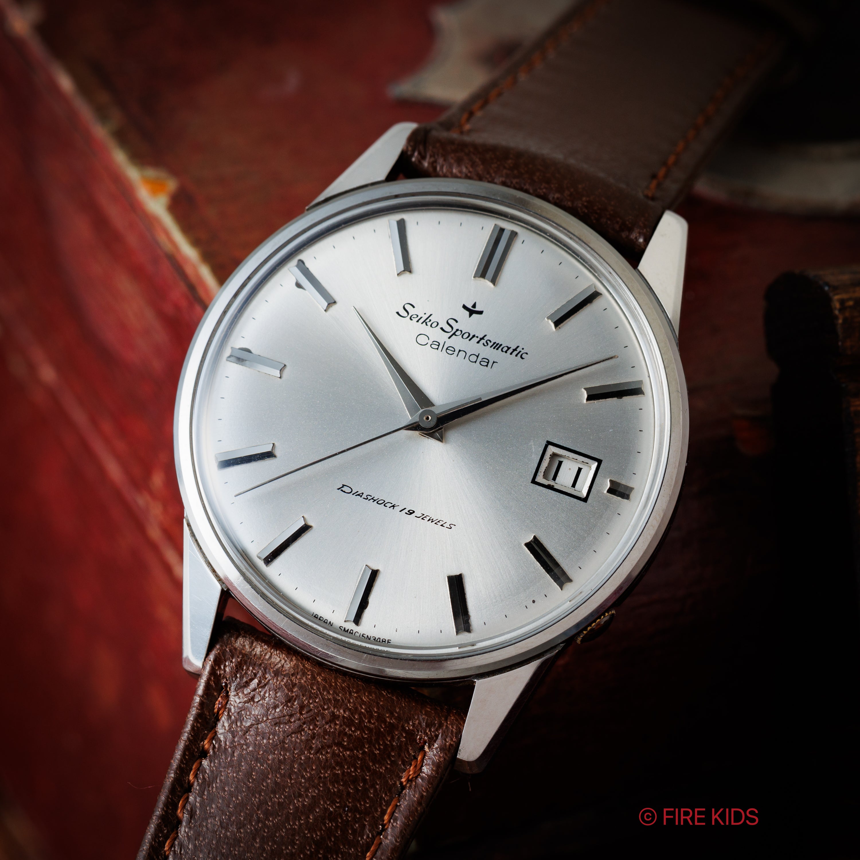 セイコー スポーツマチック カレンダー 1963年製 19石自動 ステンレスケース巻