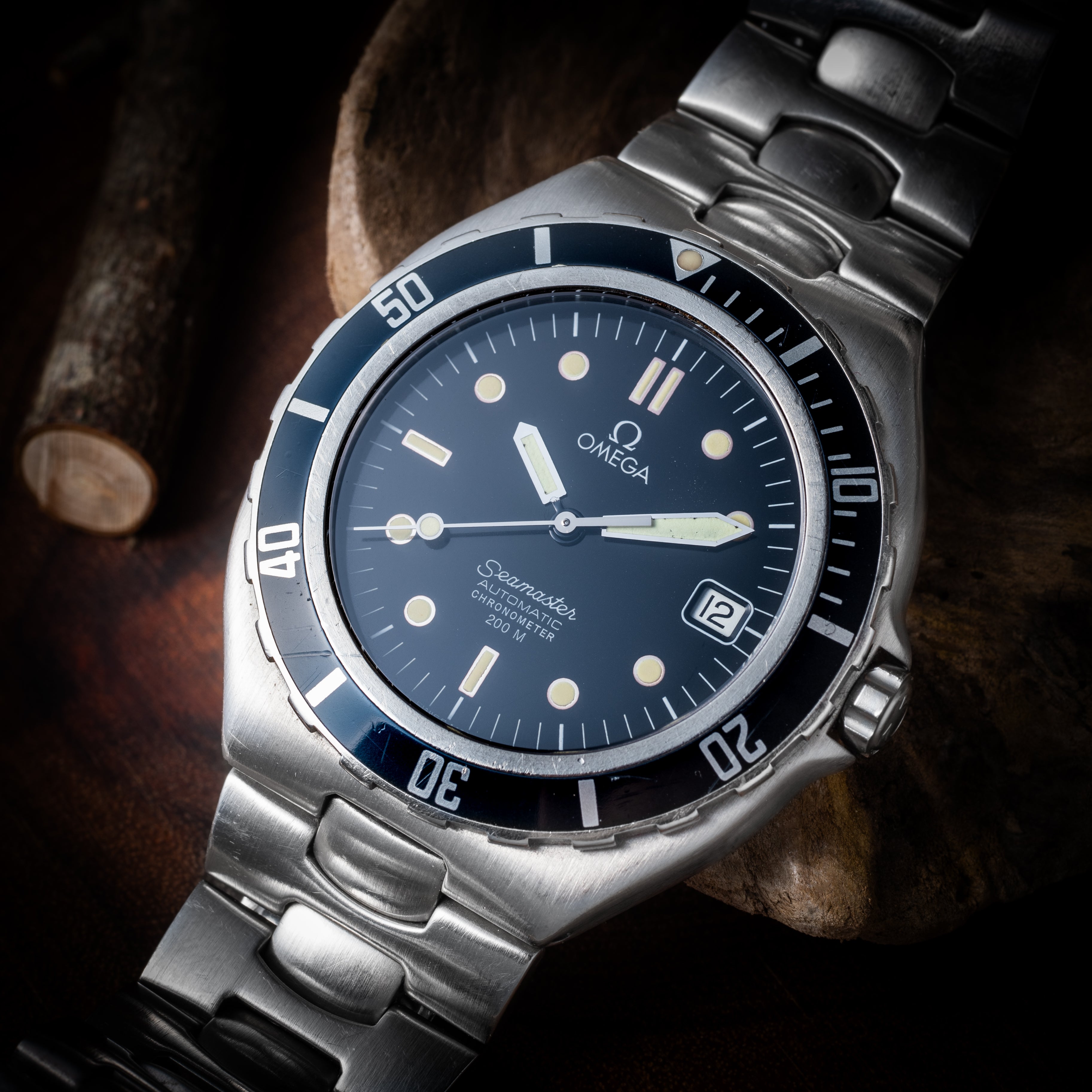 オメガ シーマスター200m プレボンド ラージケース 1988年製 Ref.368.1041 自動巻クロノメーター