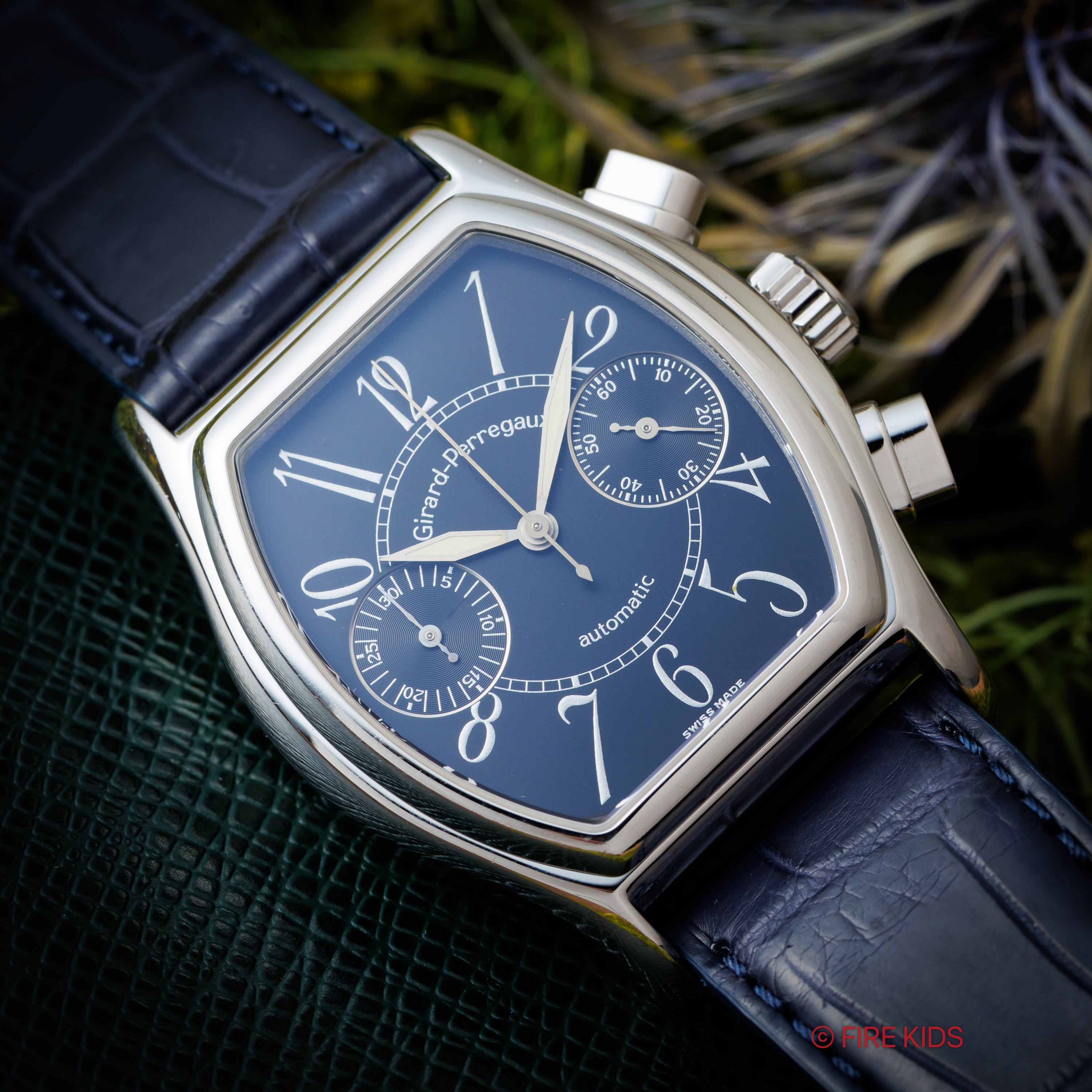 ジラールペルゴ リシュビル ブラックアラビアダイヤル 1990年代製 自動巻