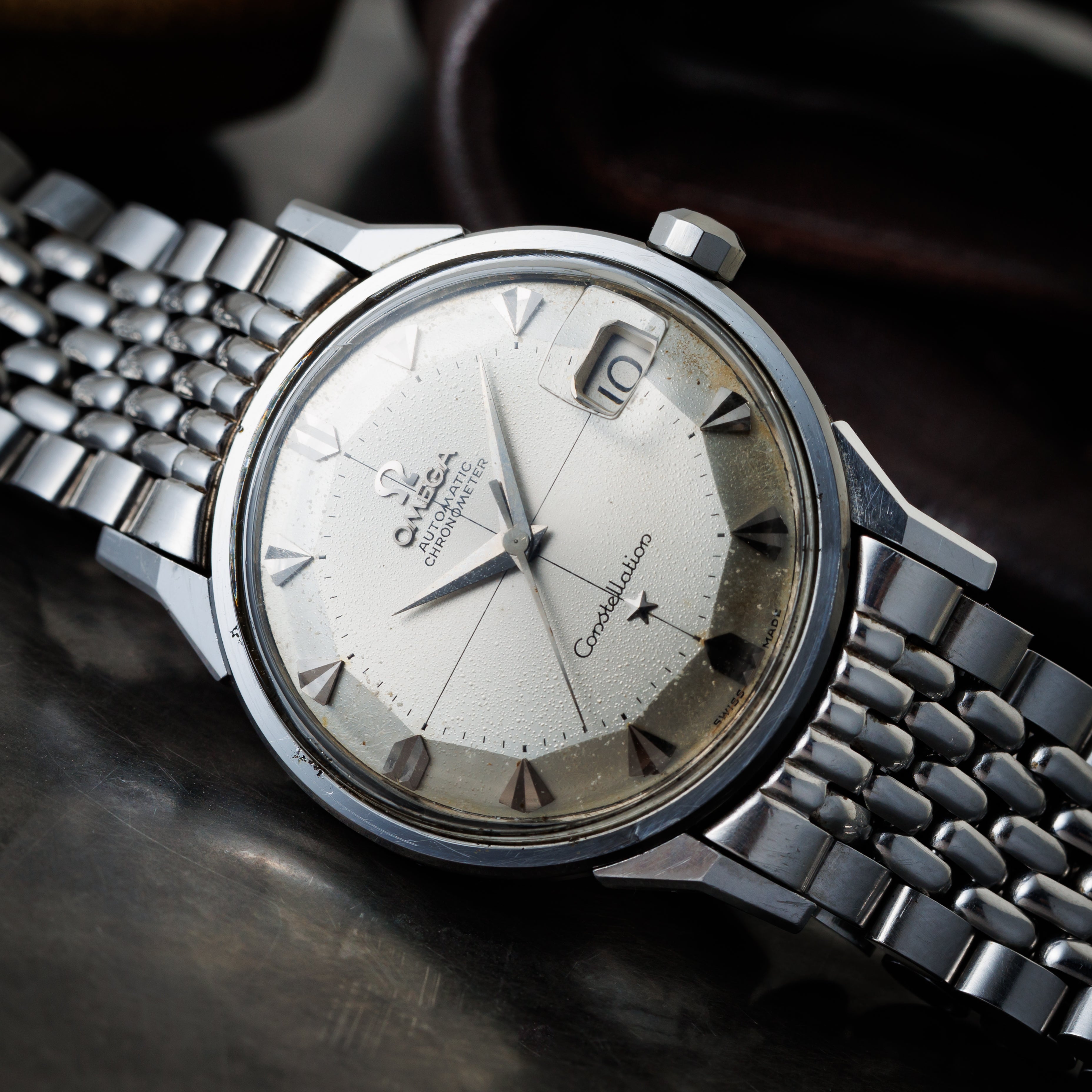 オメガ コンステレーション12角 ハートインデックス 1962年製 Cal.561 自動巻 純正ライスブレス