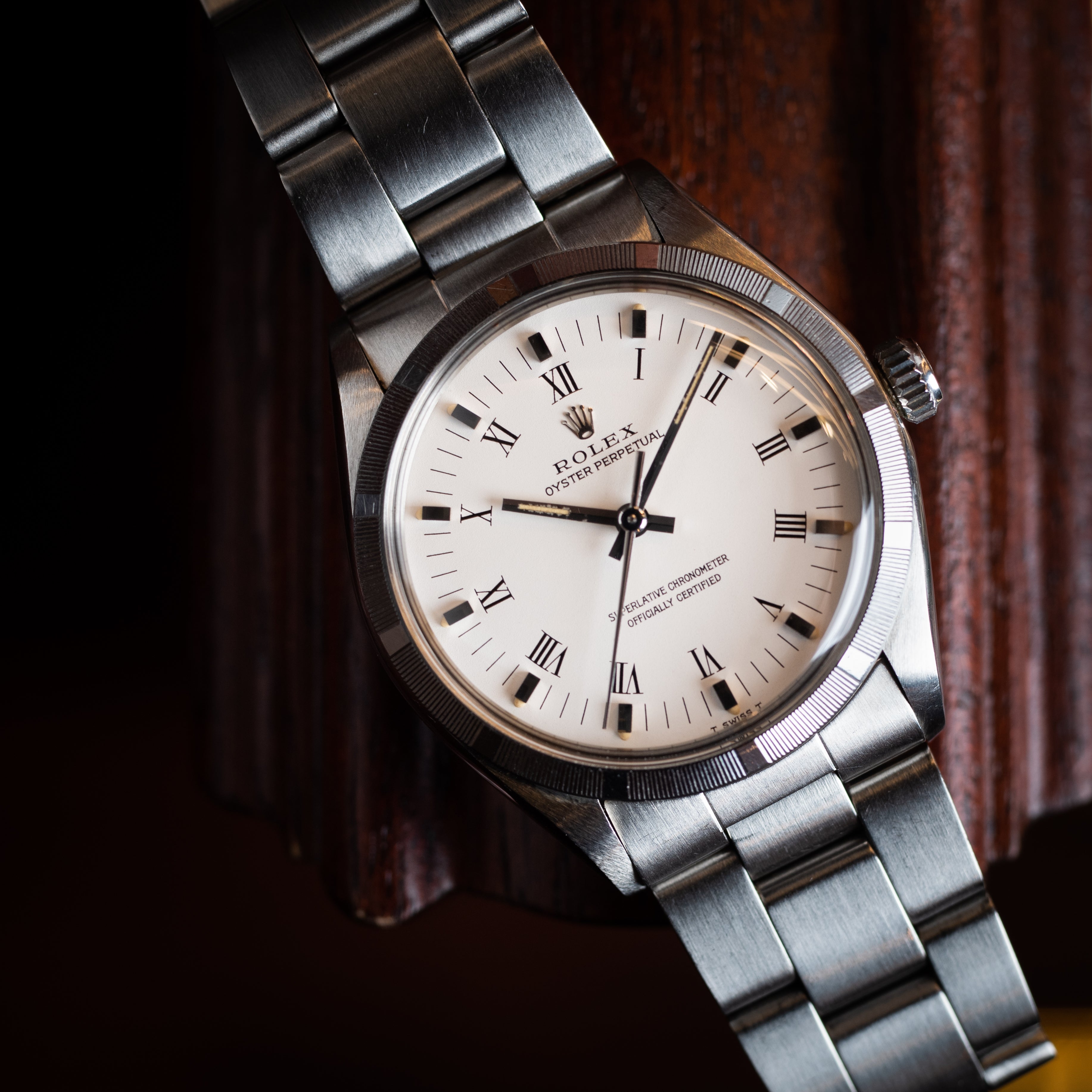 ロレックス 1972年製 ホワイトローマンダイヤル オイスターパーペチュアル Ref.1003