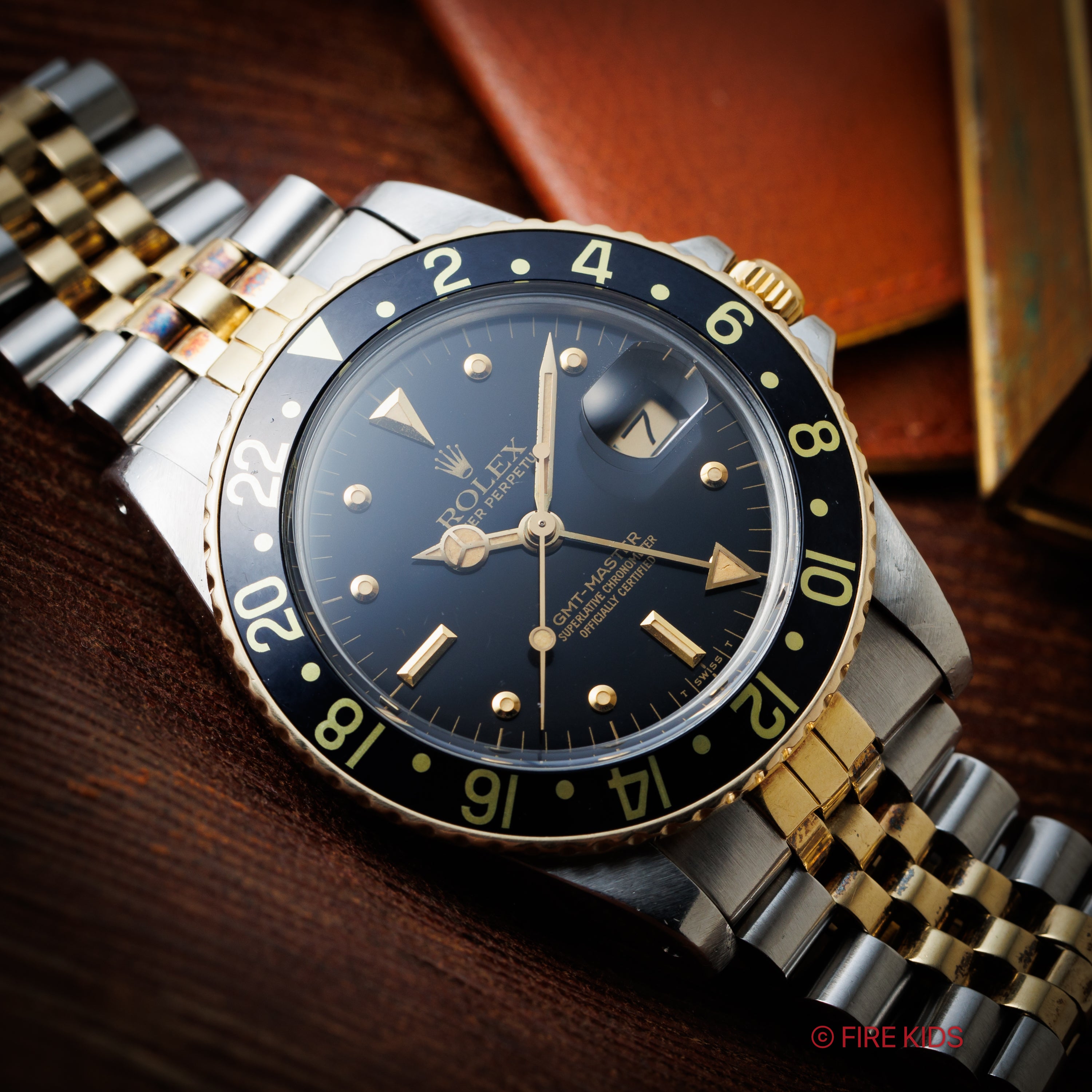 ロレックス 1981年製 GMTマスター コンビ フジツボブラックダイヤル Ref.16753 純正ジュビリーブレス