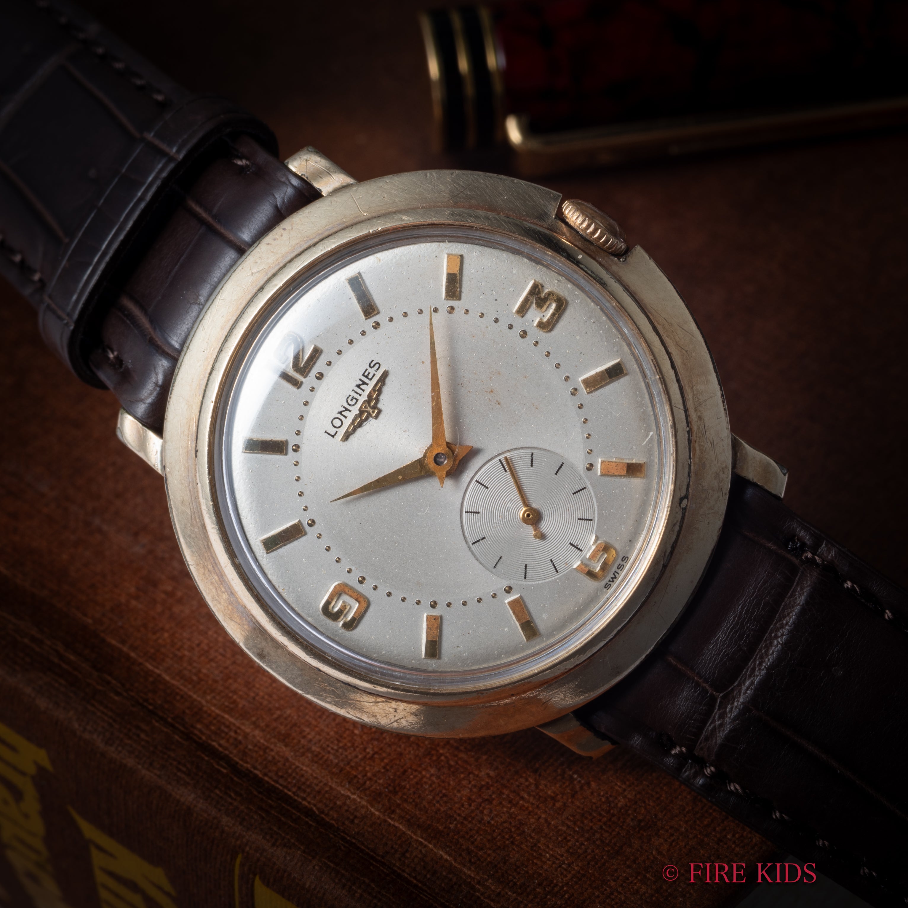 ロンジン ラウンドケース 1953年製 Ref.3747 Cal.23Z 10KGFケース スモセコ