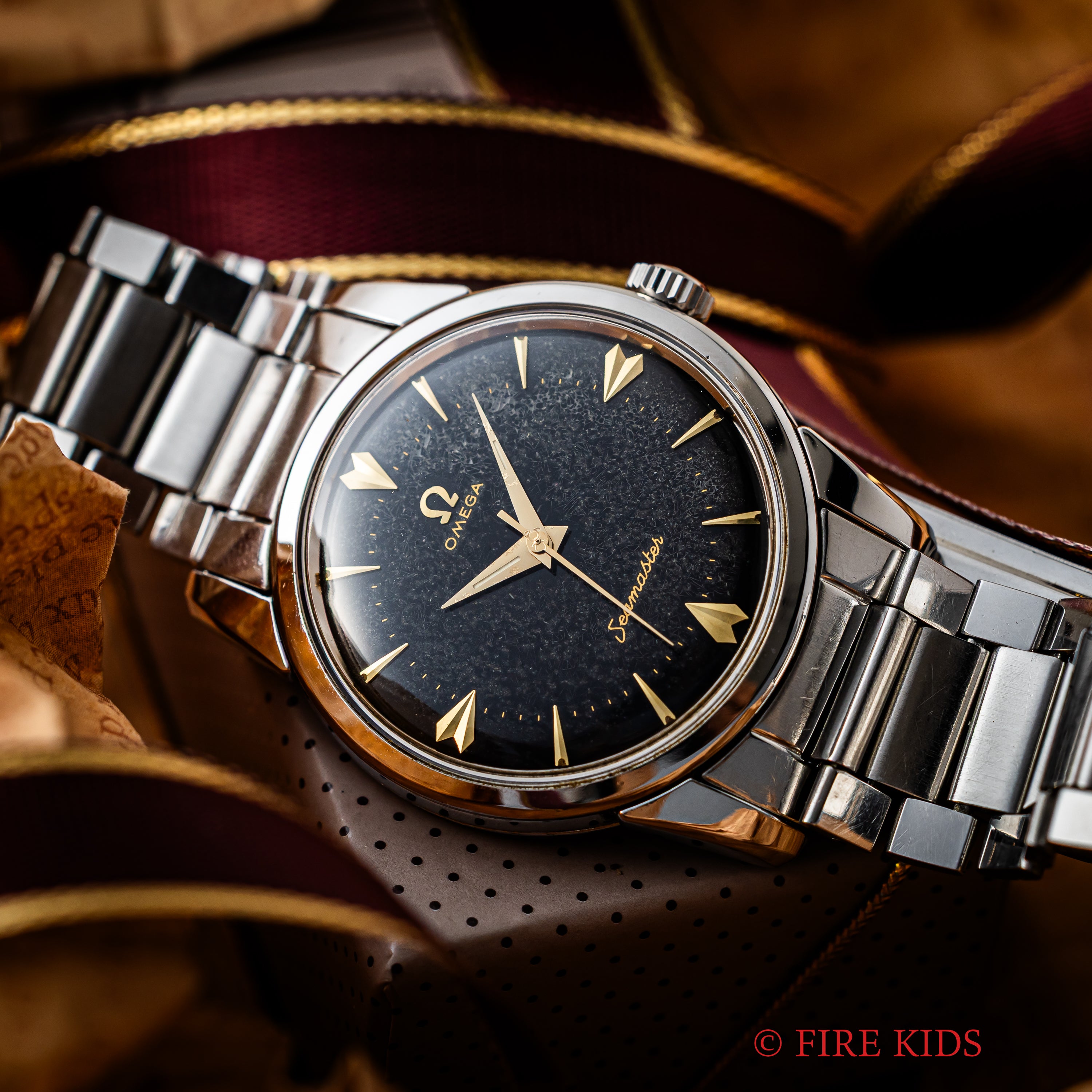 オメガ シーマスター ブラックミラー ダイヤモンドインデックス 手巻き 1956年製 Ref.2759-11SC Cal.420