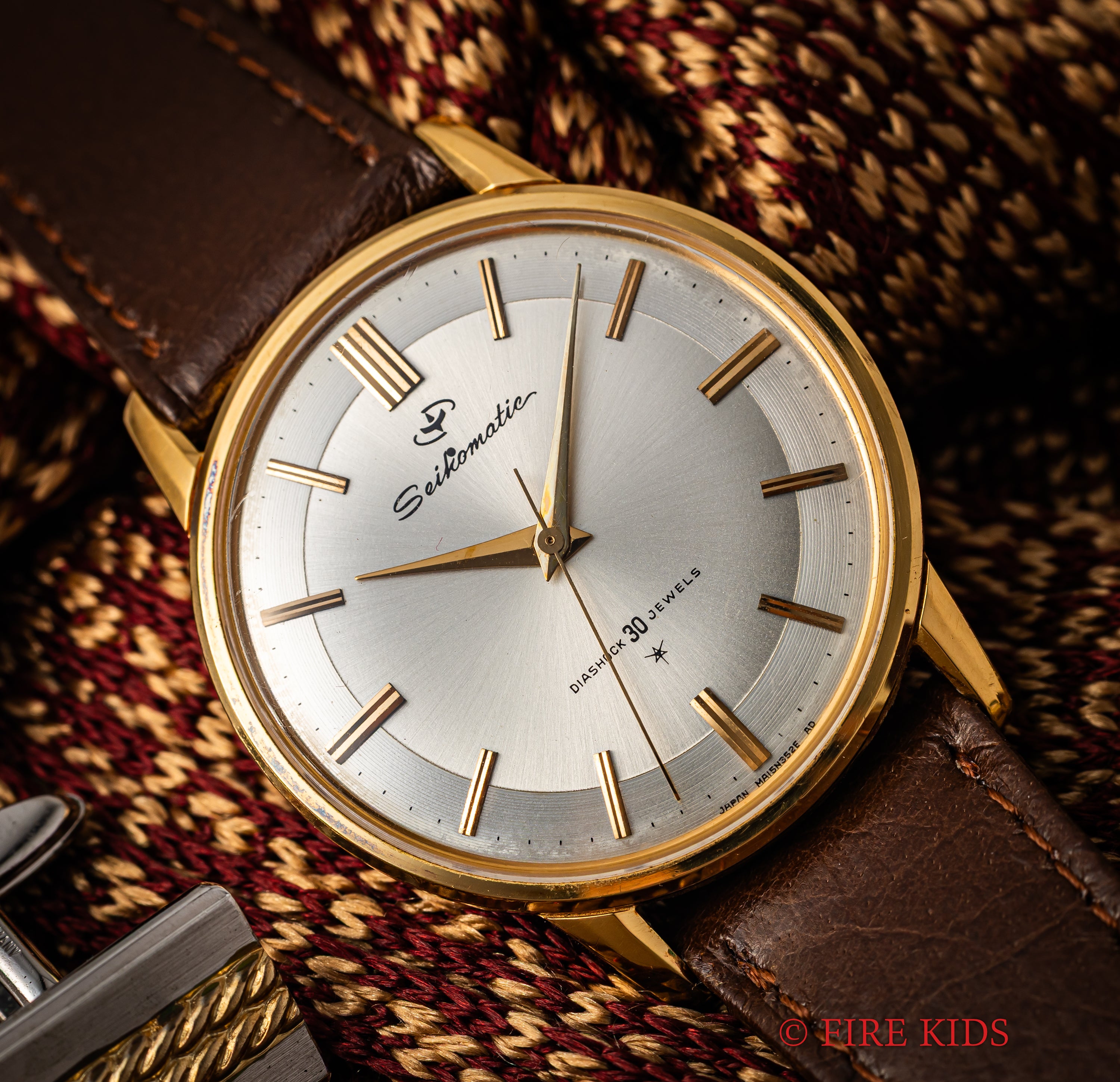 セイコー マチック 1966年製 30石 Ref.15007 ADダイヤル 自動巻き 金メッキムーブメント