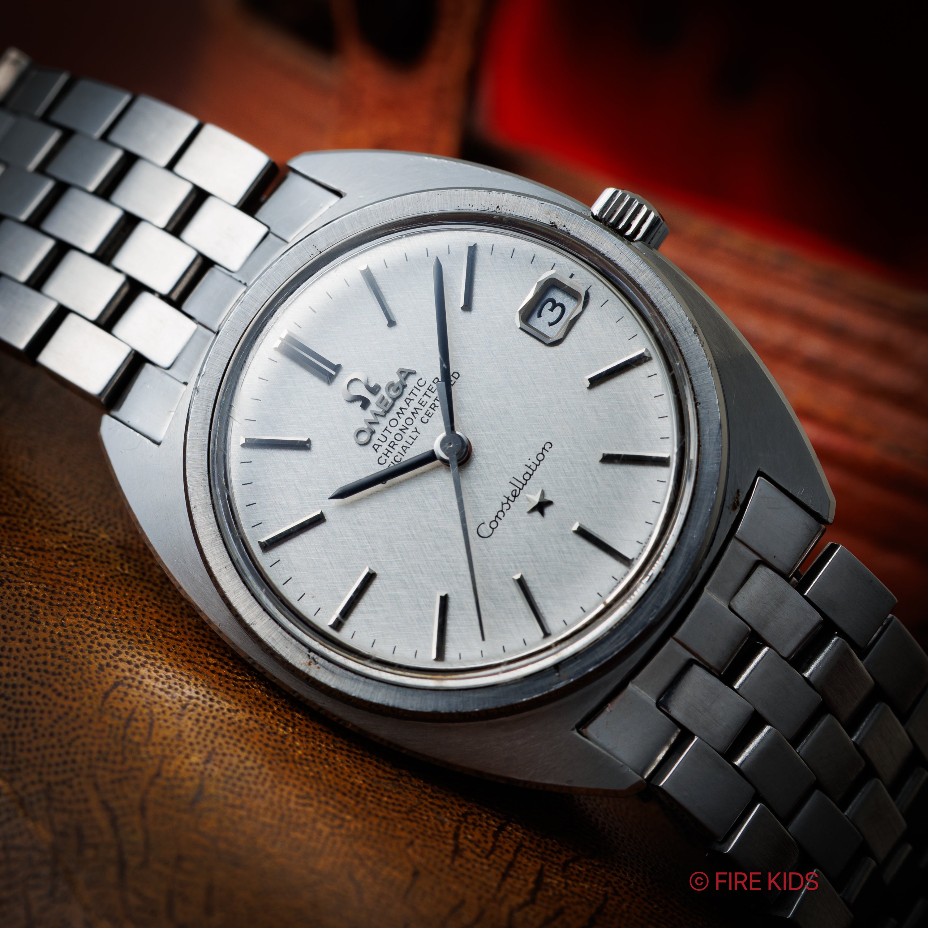 オメガ コンステレーション リネンダイヤル ジェンタデザイン前期型 1971年製 Ref.168.017 純正ブレス付き