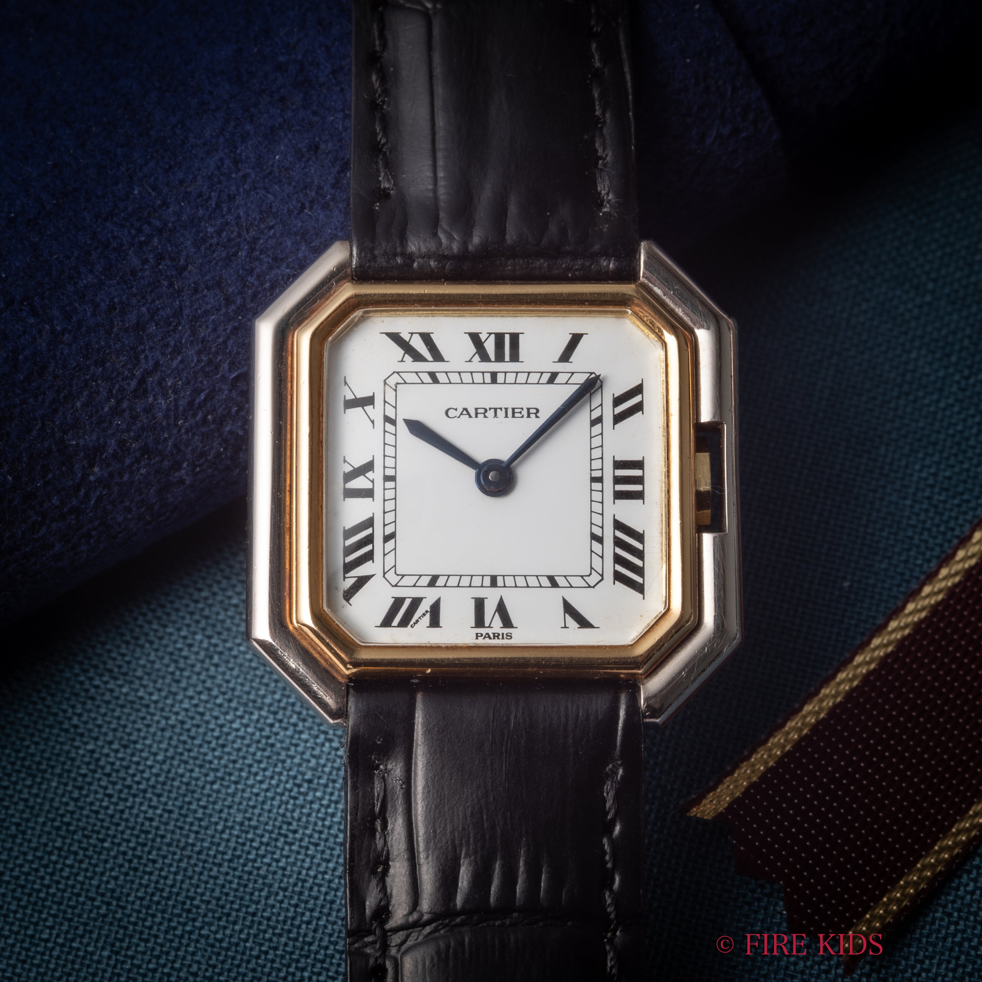 カルティエ サンチュール LMサイズ 手巻 WG＋YGコンビ 1980年代製 PARISダイヤル 18KYG純正Ｄバックル