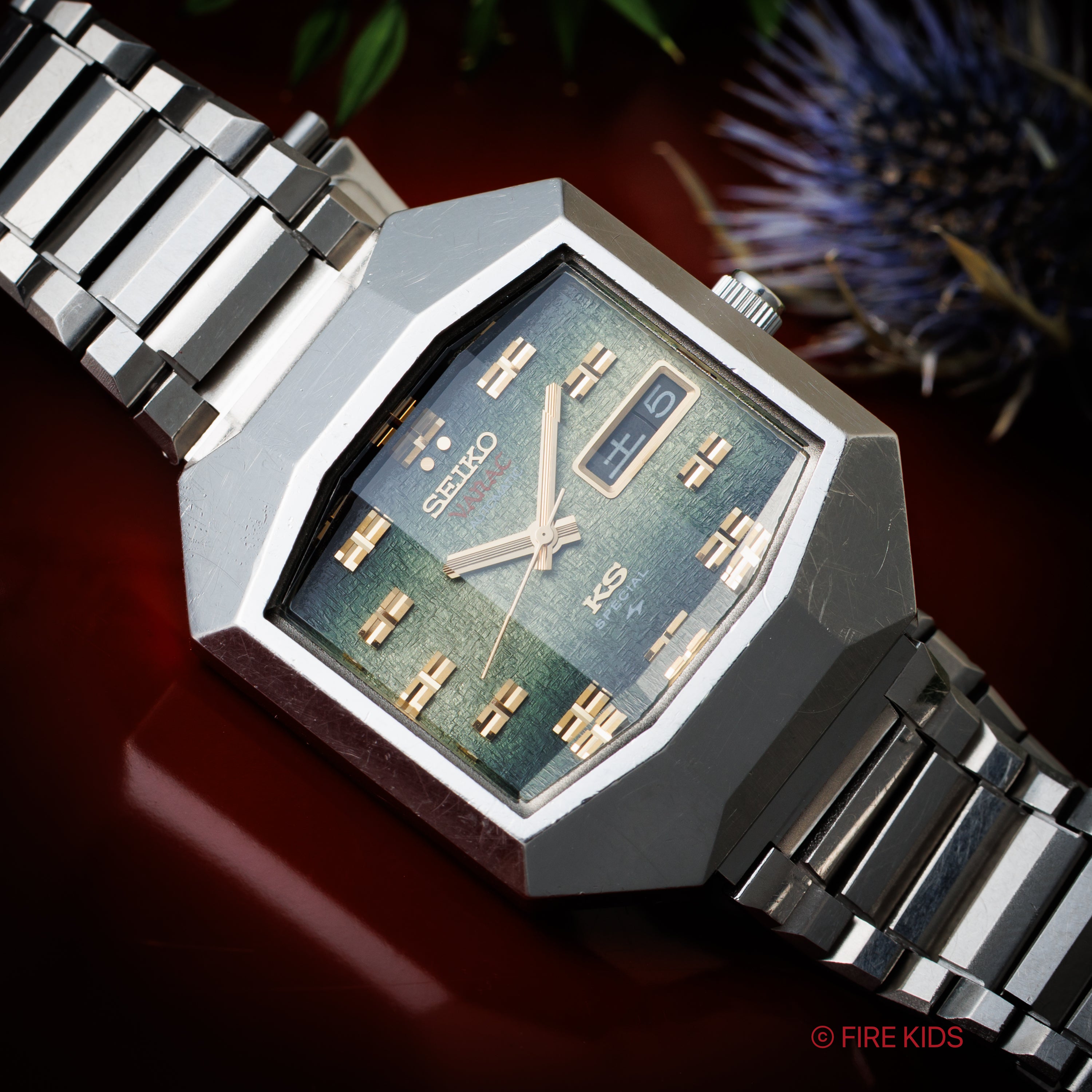 キングセイコー バナック スペシャル 1973年製 Ref.5246-5040 グリーングラデーションダイヤル カットガラス 自動巻き