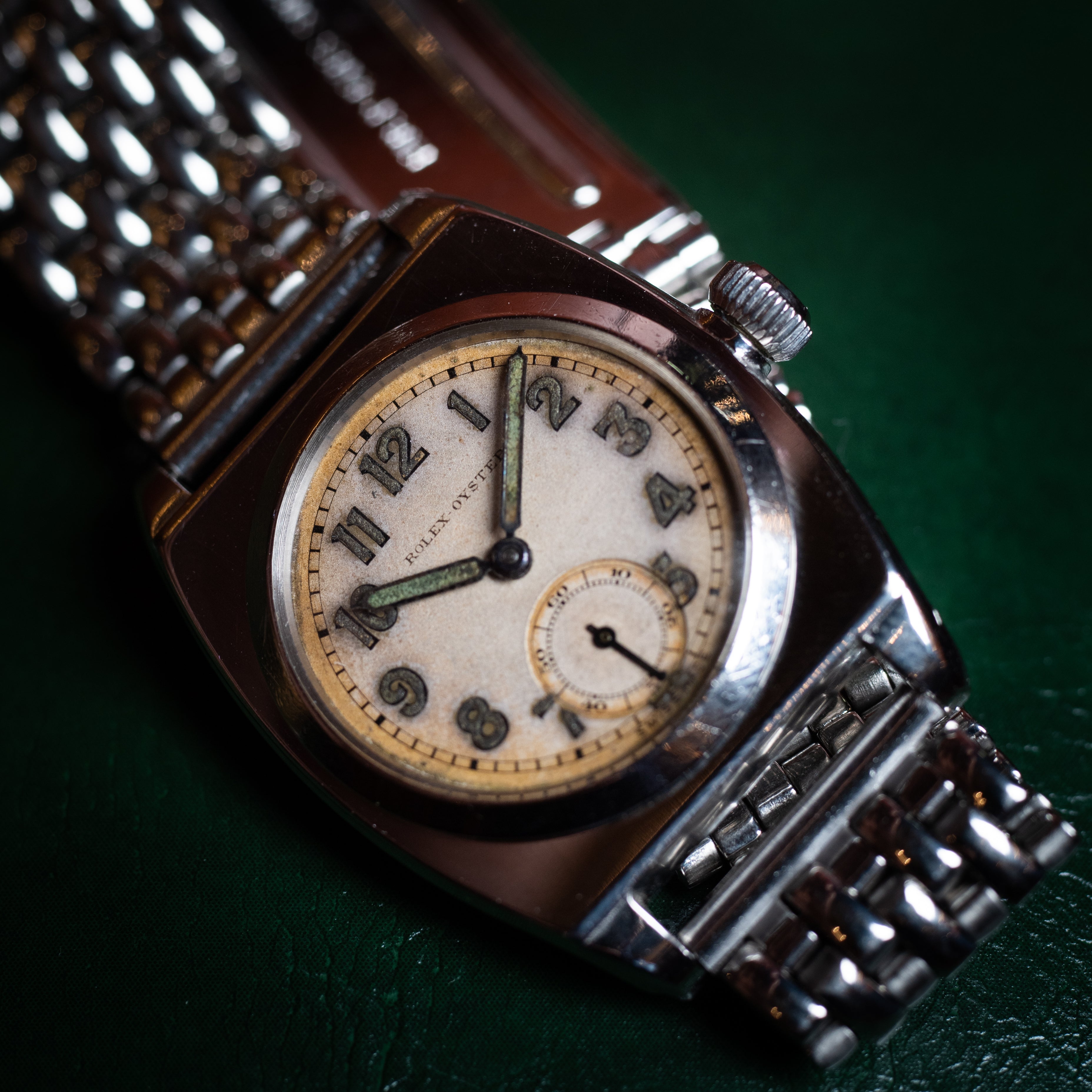 ロレックス オイスター バイセロイケース Ref.1573 1939年製 社外ライスブレス