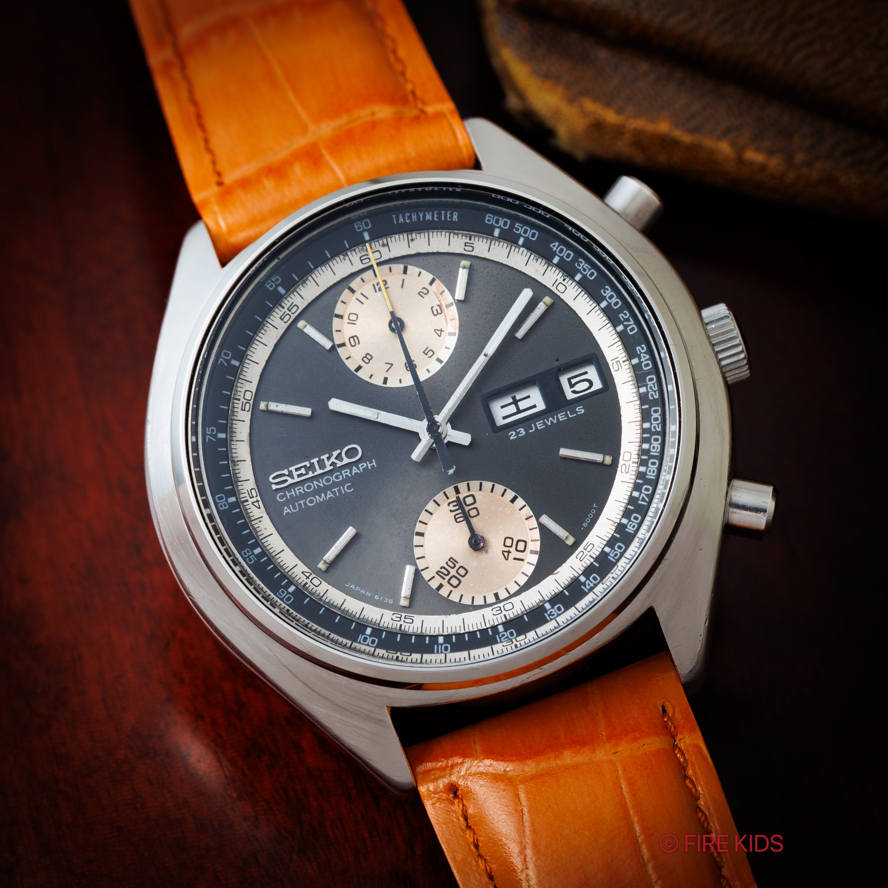 セイコー クロノグラフ 自動巻き 1972年製 Ref.6138-8000 Cal.6138B 逆パンダ