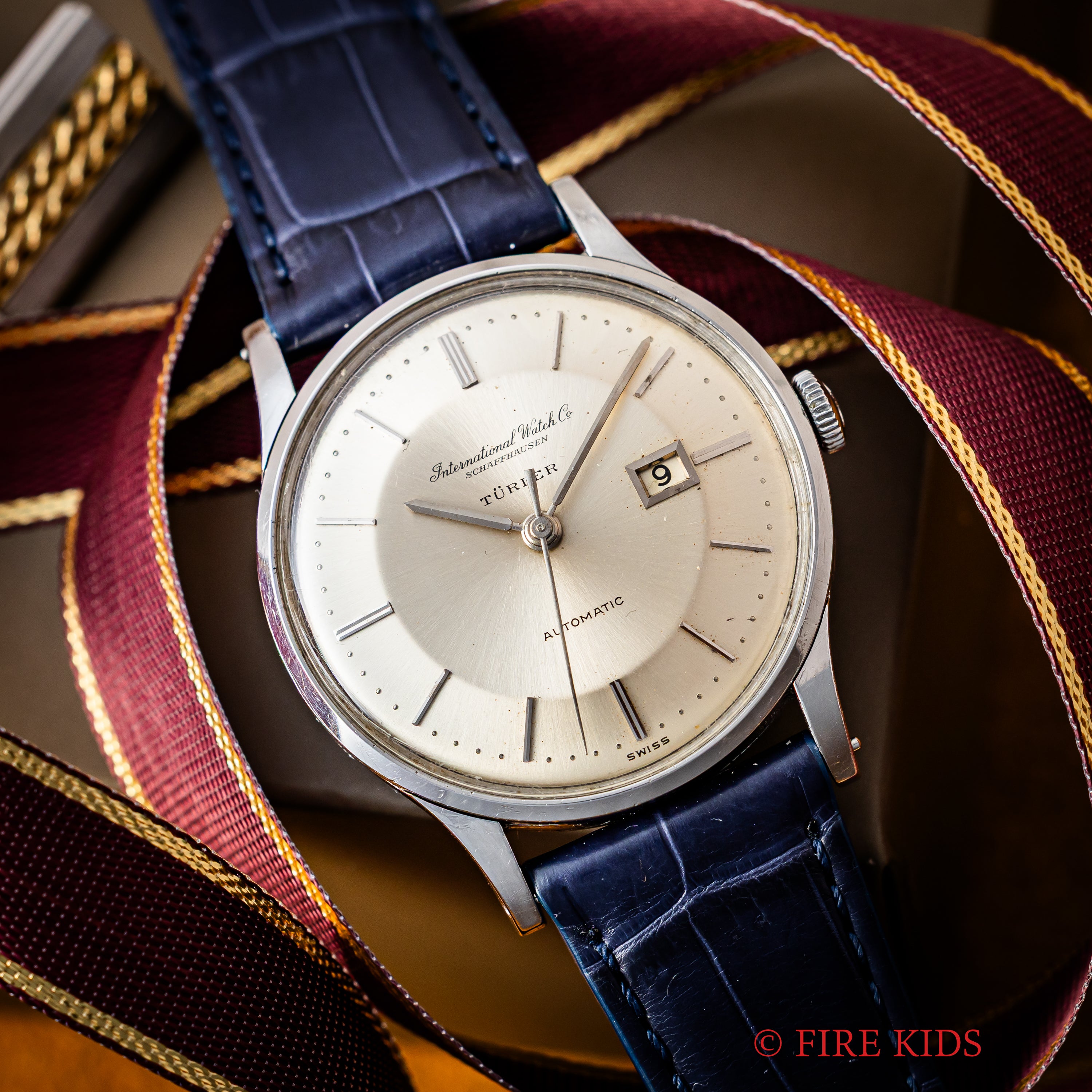 IWC ラウンドケース チューラーWネーム 寄り目 1963年製 ペラトン式自動巻 Cal.8531 純正尾錠付き