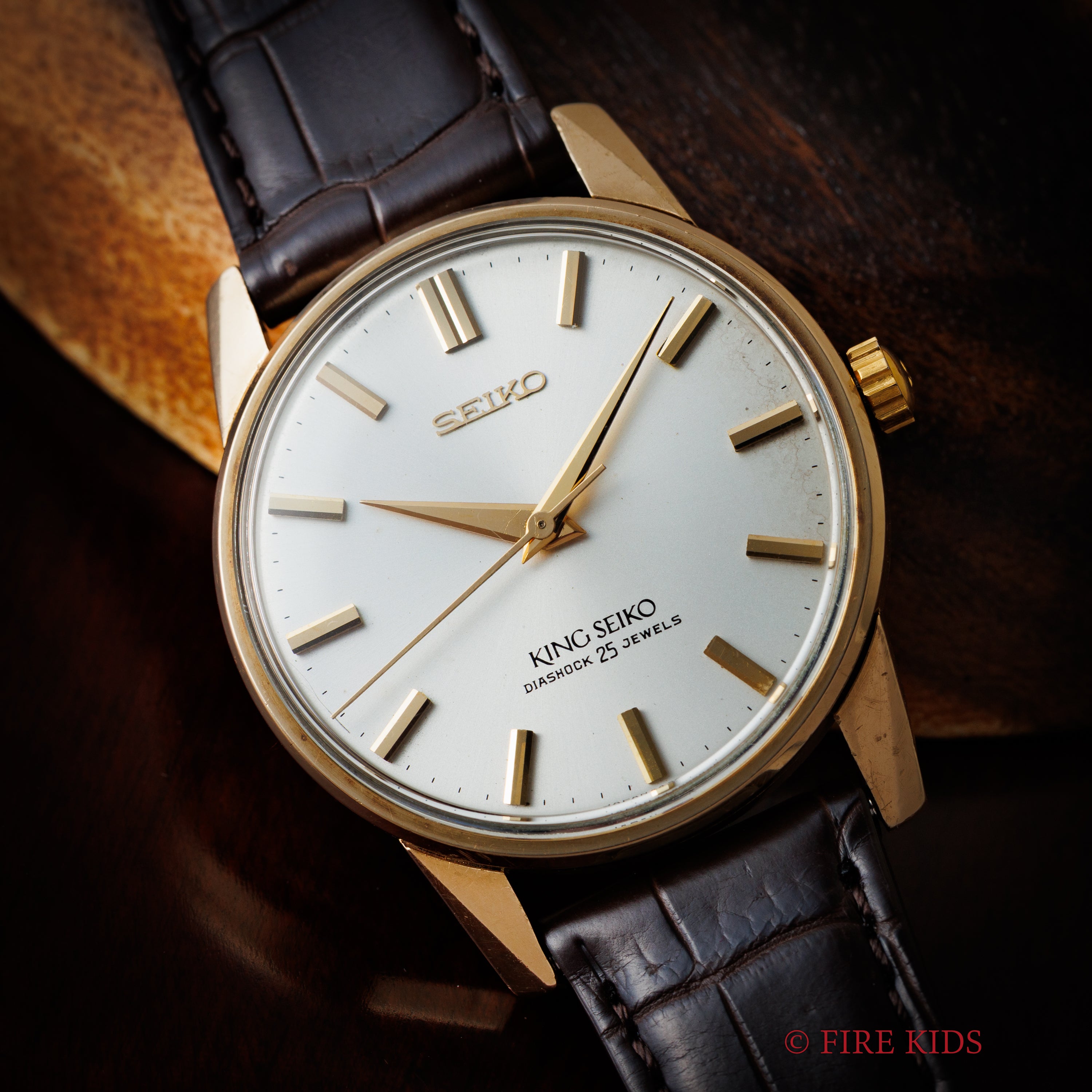 キングセイコー 1966年製 AGFケース Ref.44‐2000 手巻きノンデイト 44KS 盾メダリオン