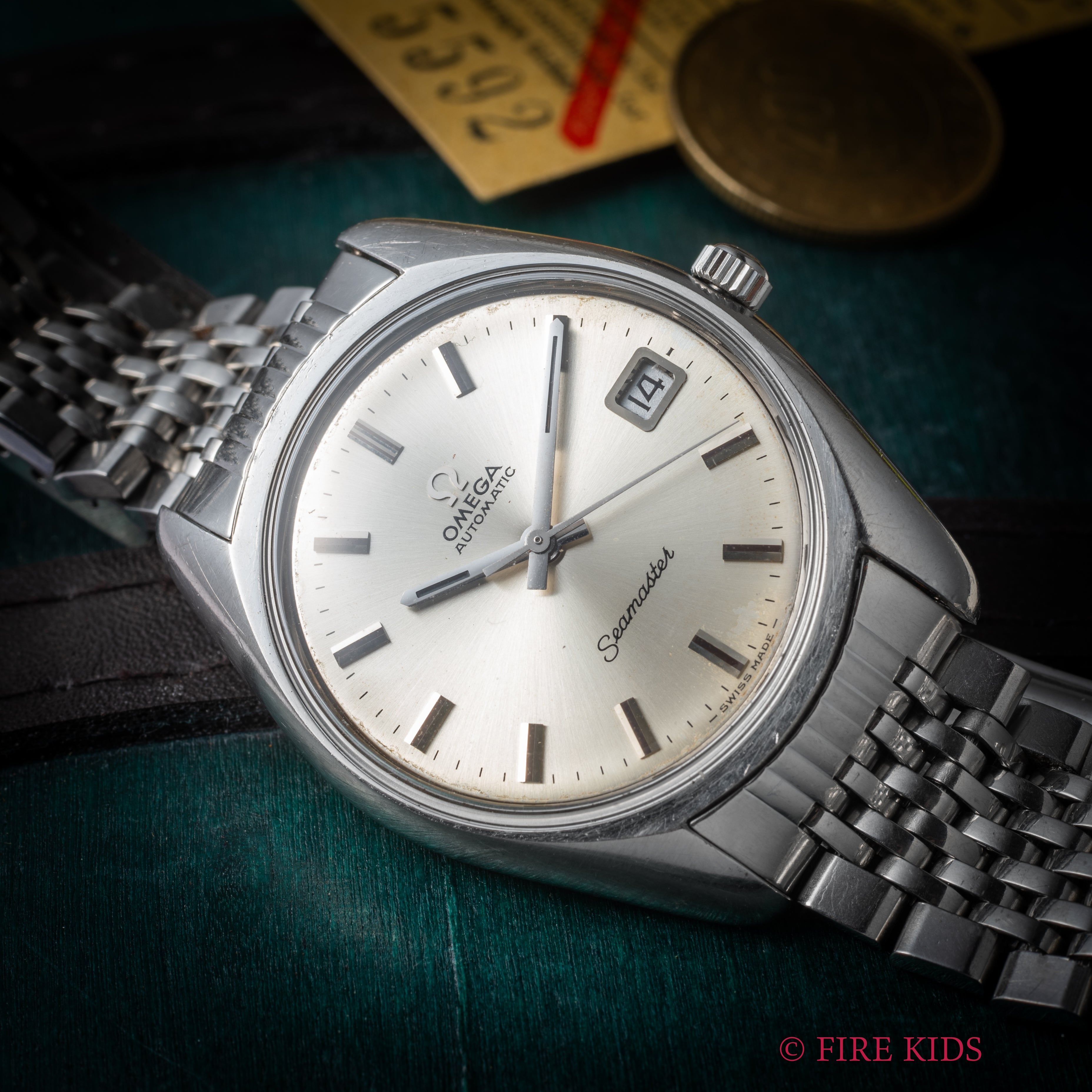 オメガ シーマスター 1971年製 オートマチック Cal.565 Ref.166.067 純正ステンレスブレス ギャラ、タグ付