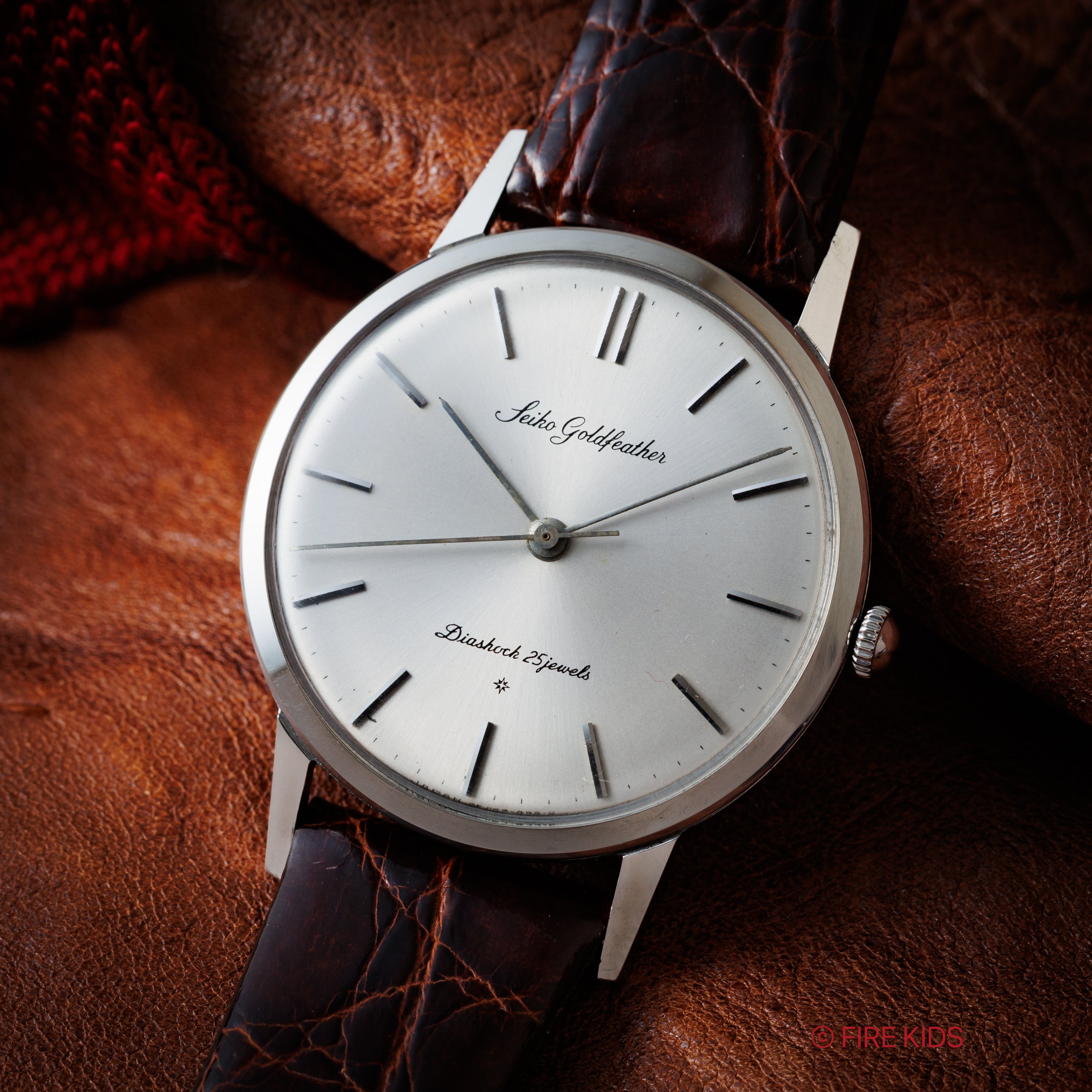 セイコー ゴールドフェザー 手巻き 25石 1961年製 SDダイヤル ステンレスケース Ref.J14060