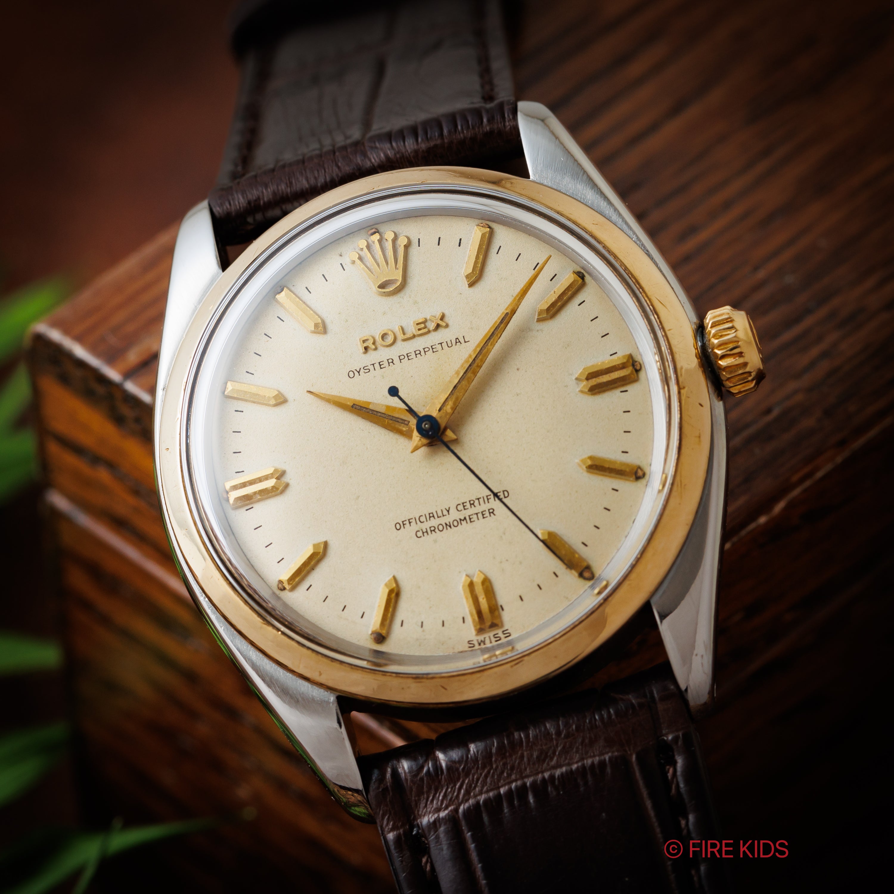 ロレックス オイスターパーペチュアル コンビ 1956年製 Ref.6564 自動巻き