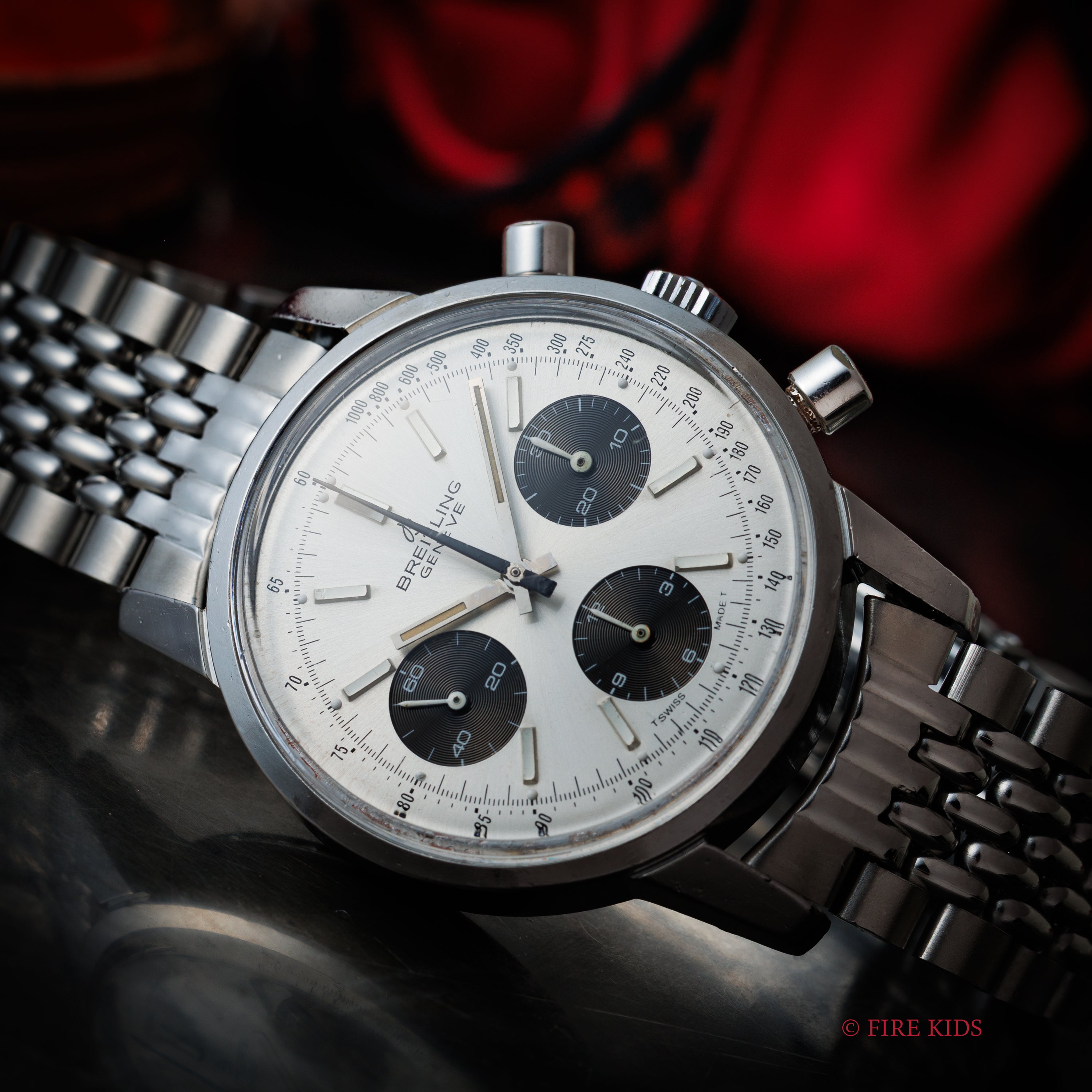 ブライトリング 1970年代製 3レジスター クロノグラフ SS 手巻 バルジュー7736