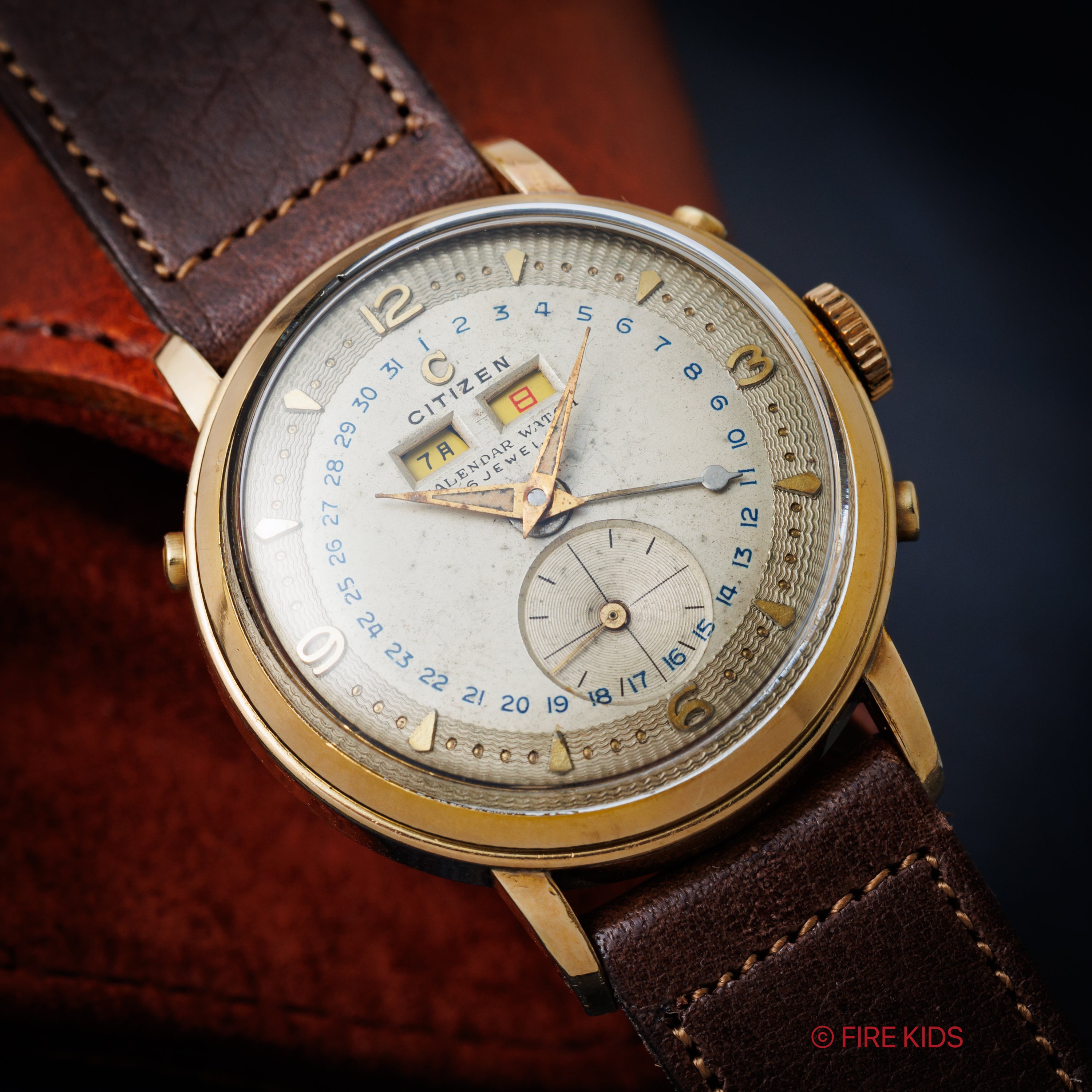 シチズン カレンダーウォッチ1950年代製 手巻き トリプルカレンダー