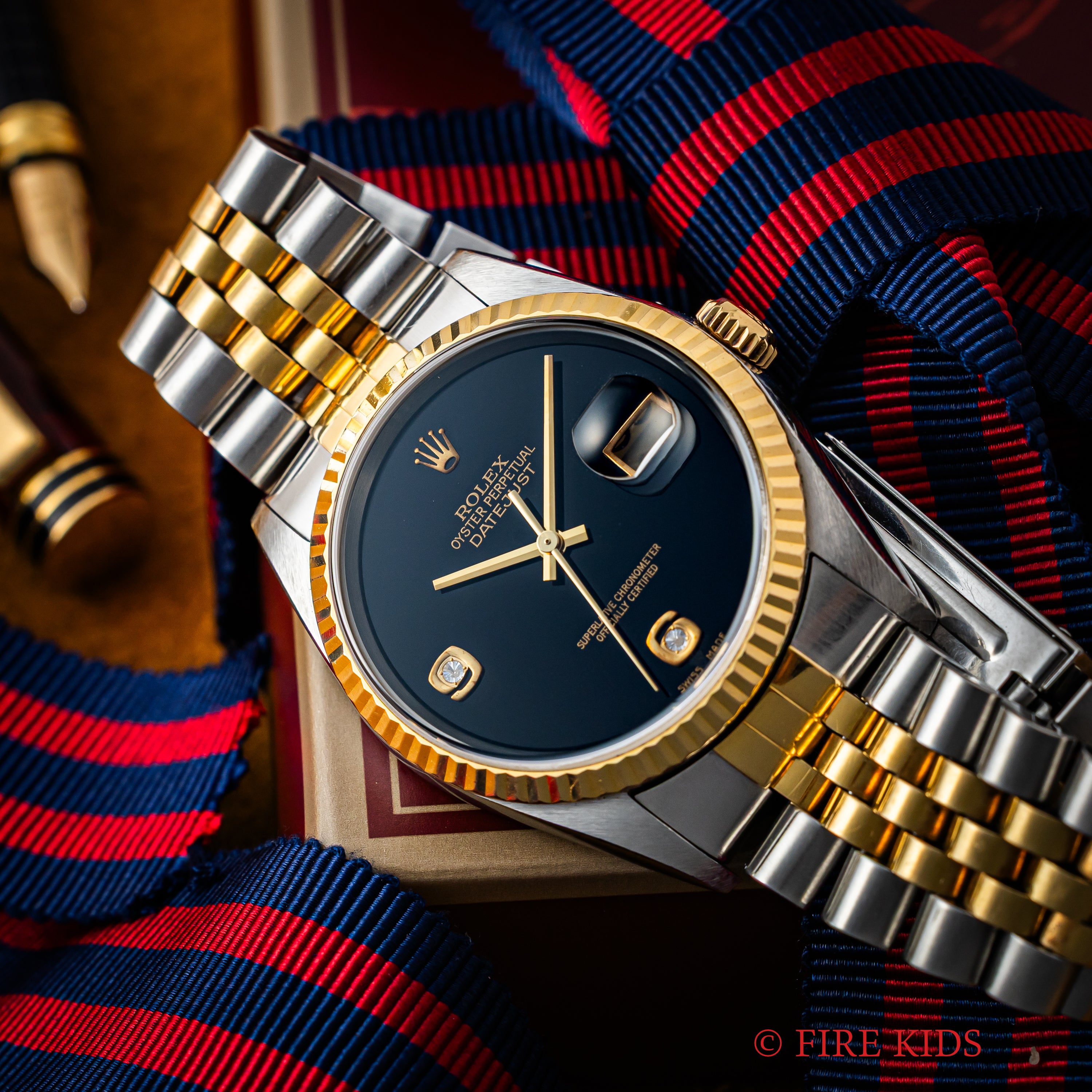 ロレックス デイトジャスト 2002年製 Ref.16233 2BR コンビ オニキスダイヤル