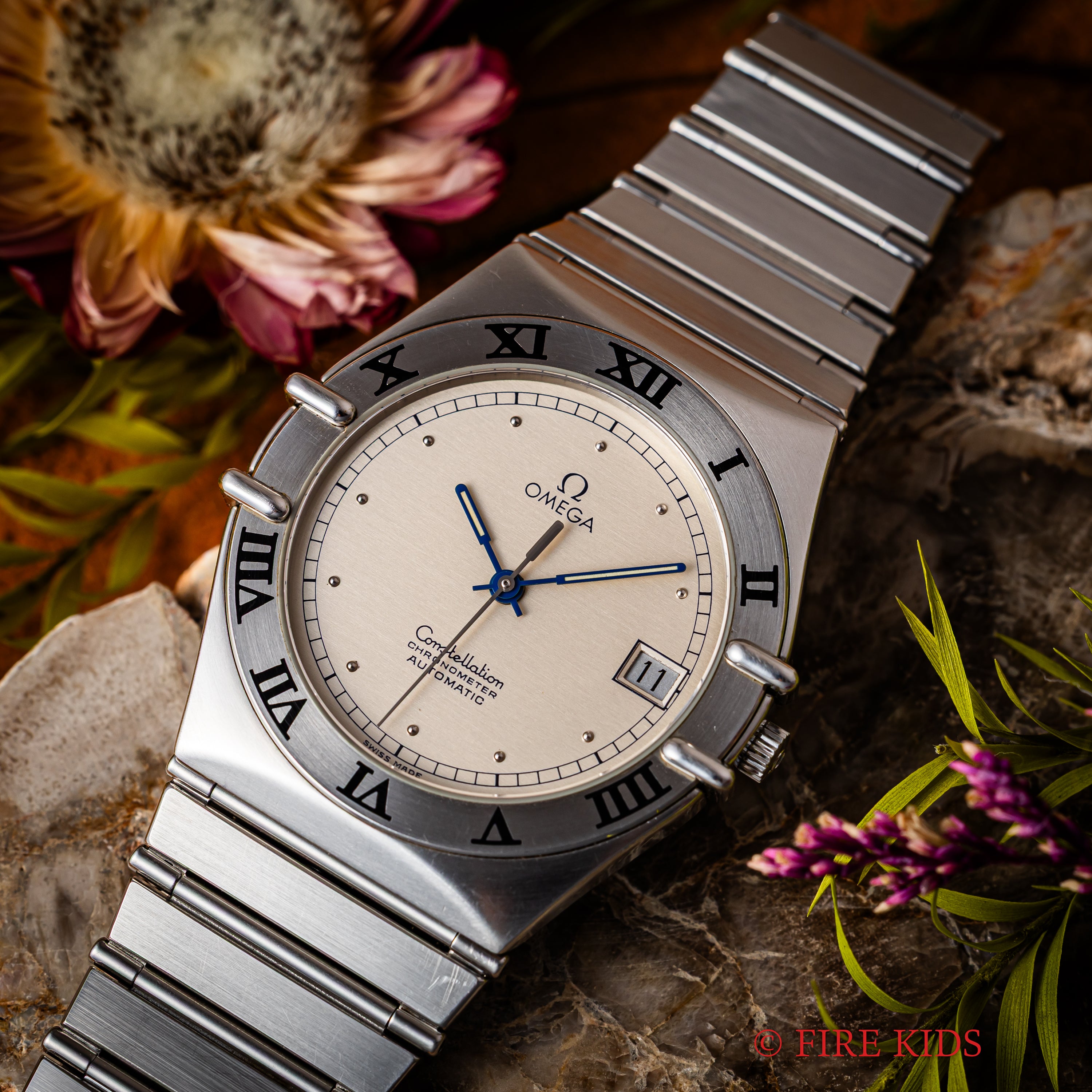 オメガ コンステレーション 1984年製 自動巻き クロノメーター シルバーダイヤル ギャラ付き