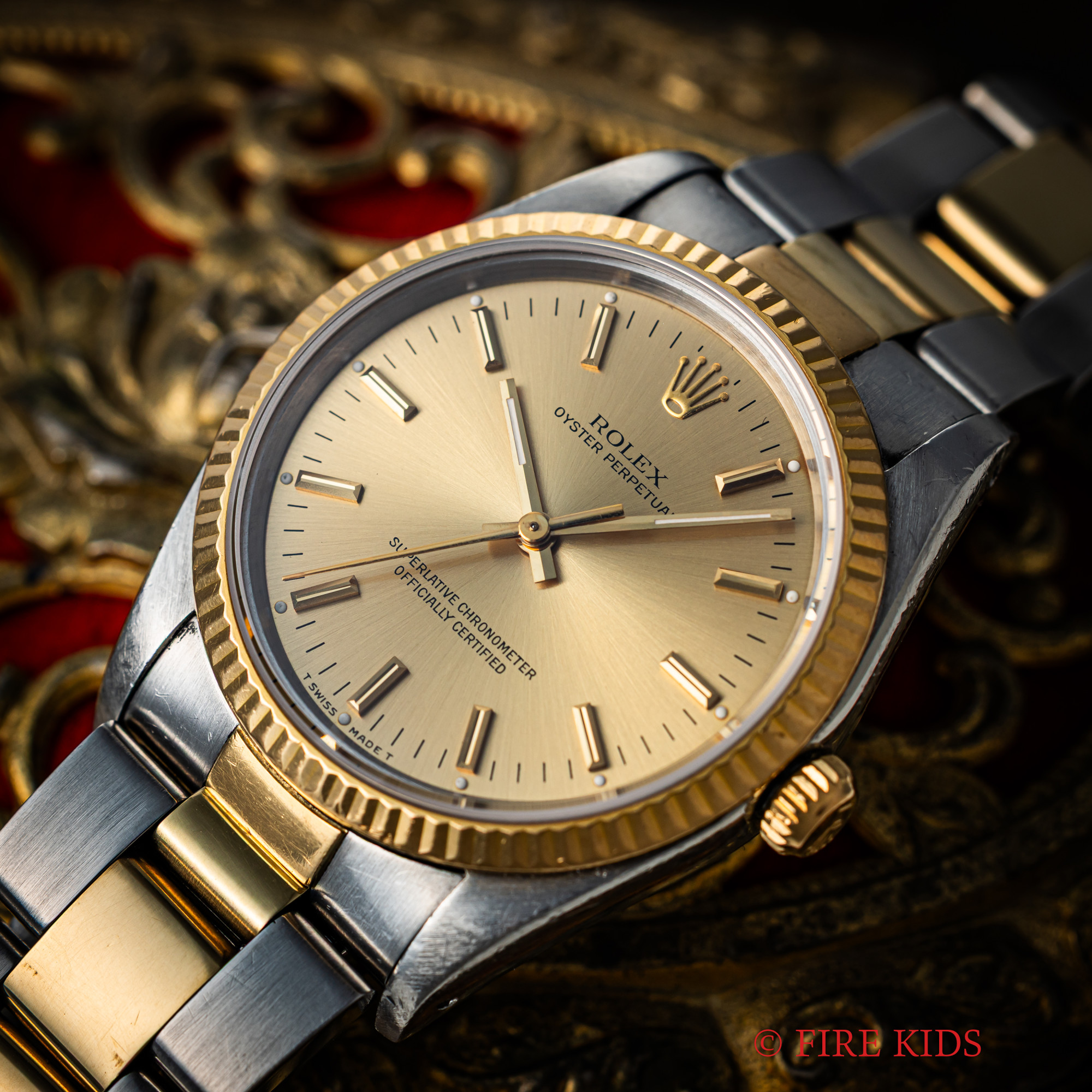 ロレックス 1991年製 オイスターパーペチュアル コンビ Ref.14233 自動巻クロノメーター 純正コンビオイスターブレス