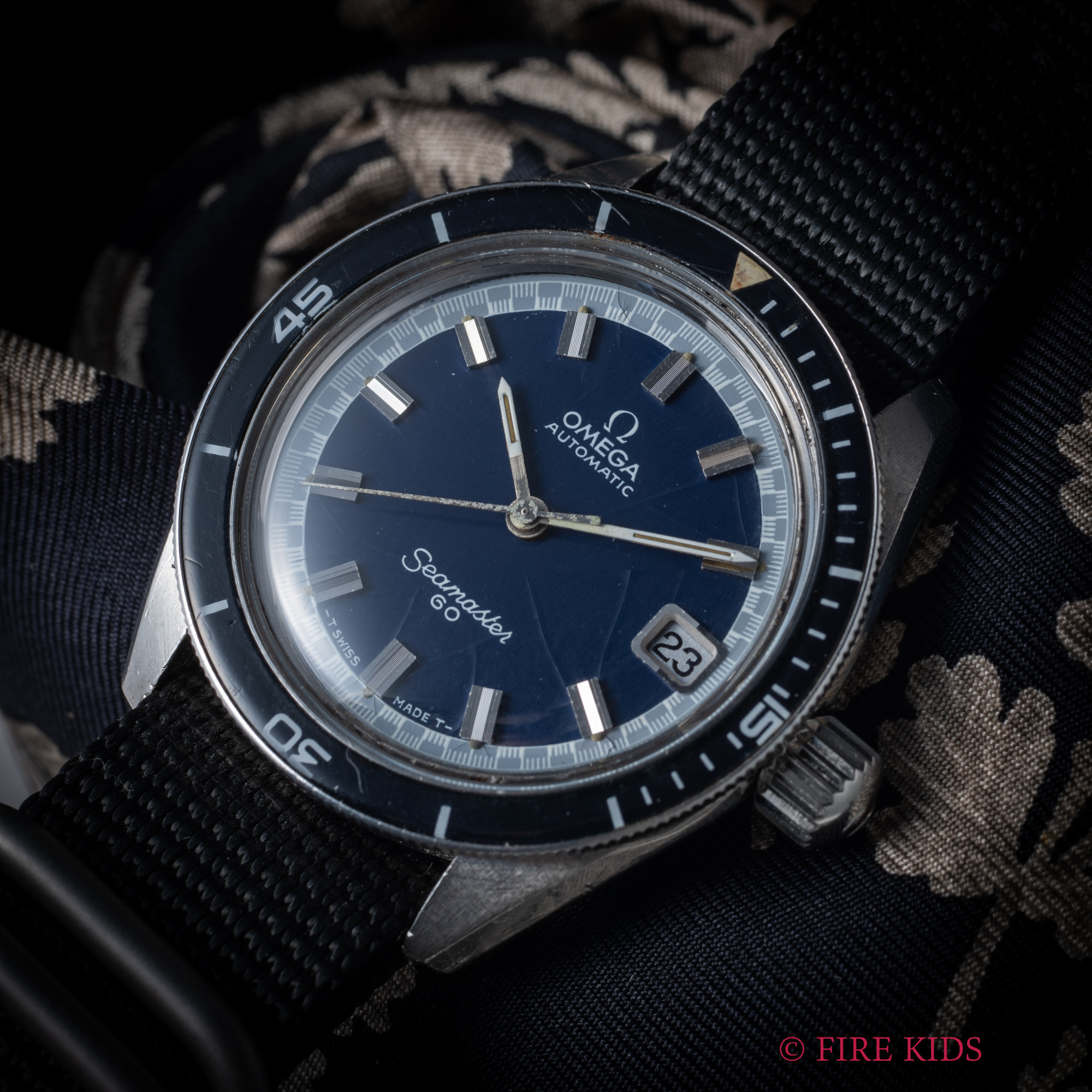 オメガ シーマスター60 Ref.166.062 Cal.565 1969年製 ビッククラウン スパイダーダイヤル ガードレスダイバーズウォッチ