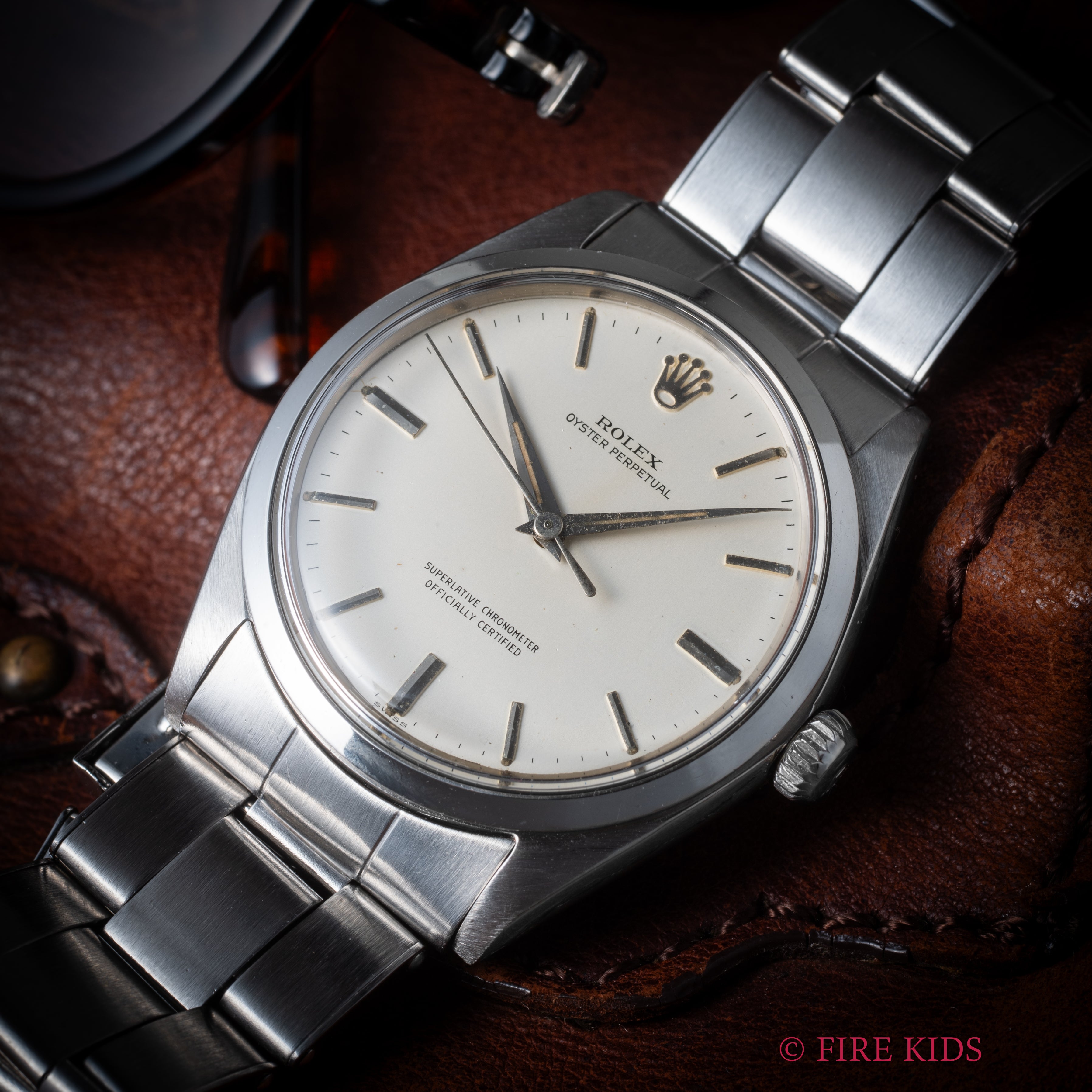 ロレックス オイスターパーペチュアル 自動巻き 1962年製 Ref.1002 純正リベットブレス