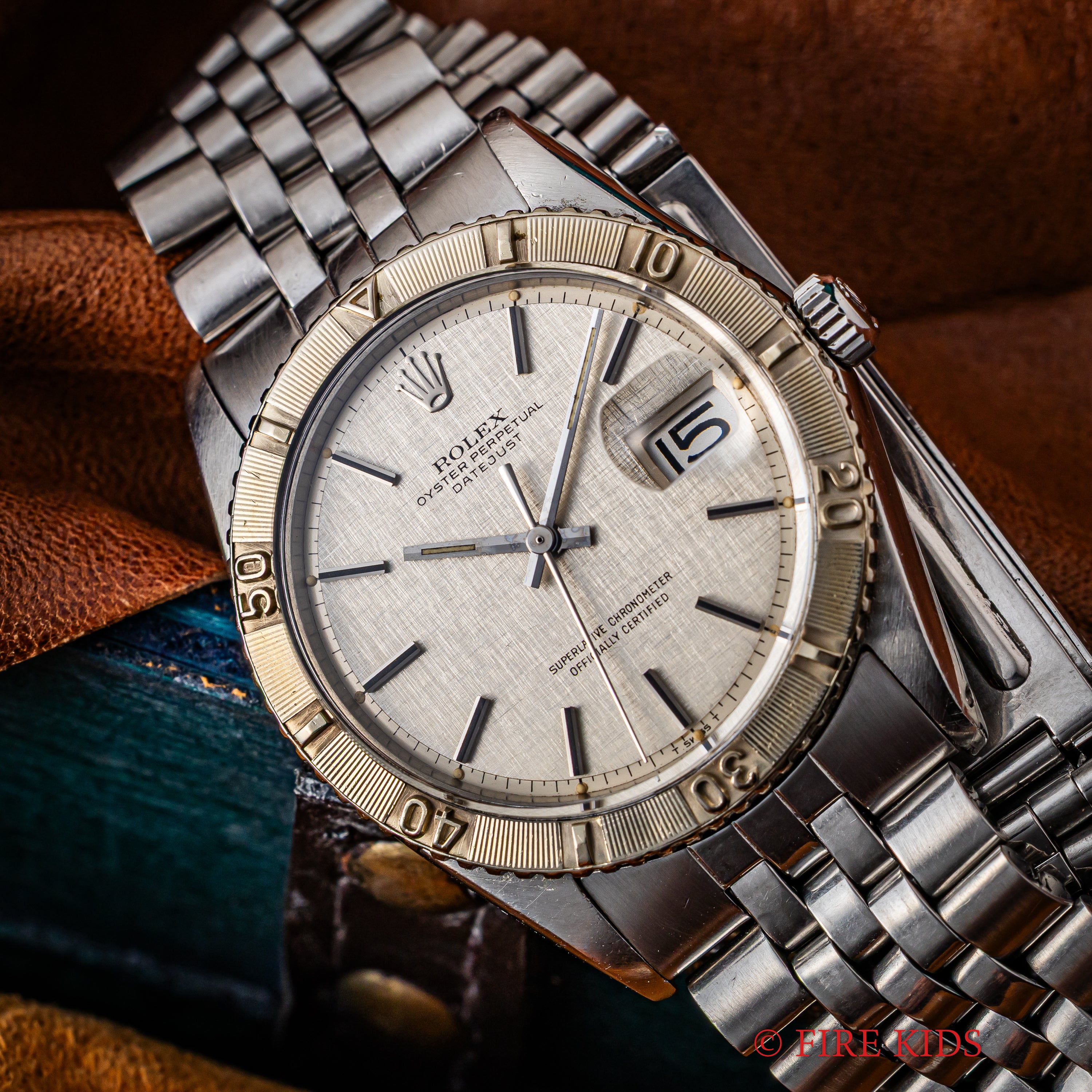 ロレックス サンダーバード 1968年製 Ref.1625 リネンシルバーダイヤル ホワイトゴールドベゼル サービスギャラ付